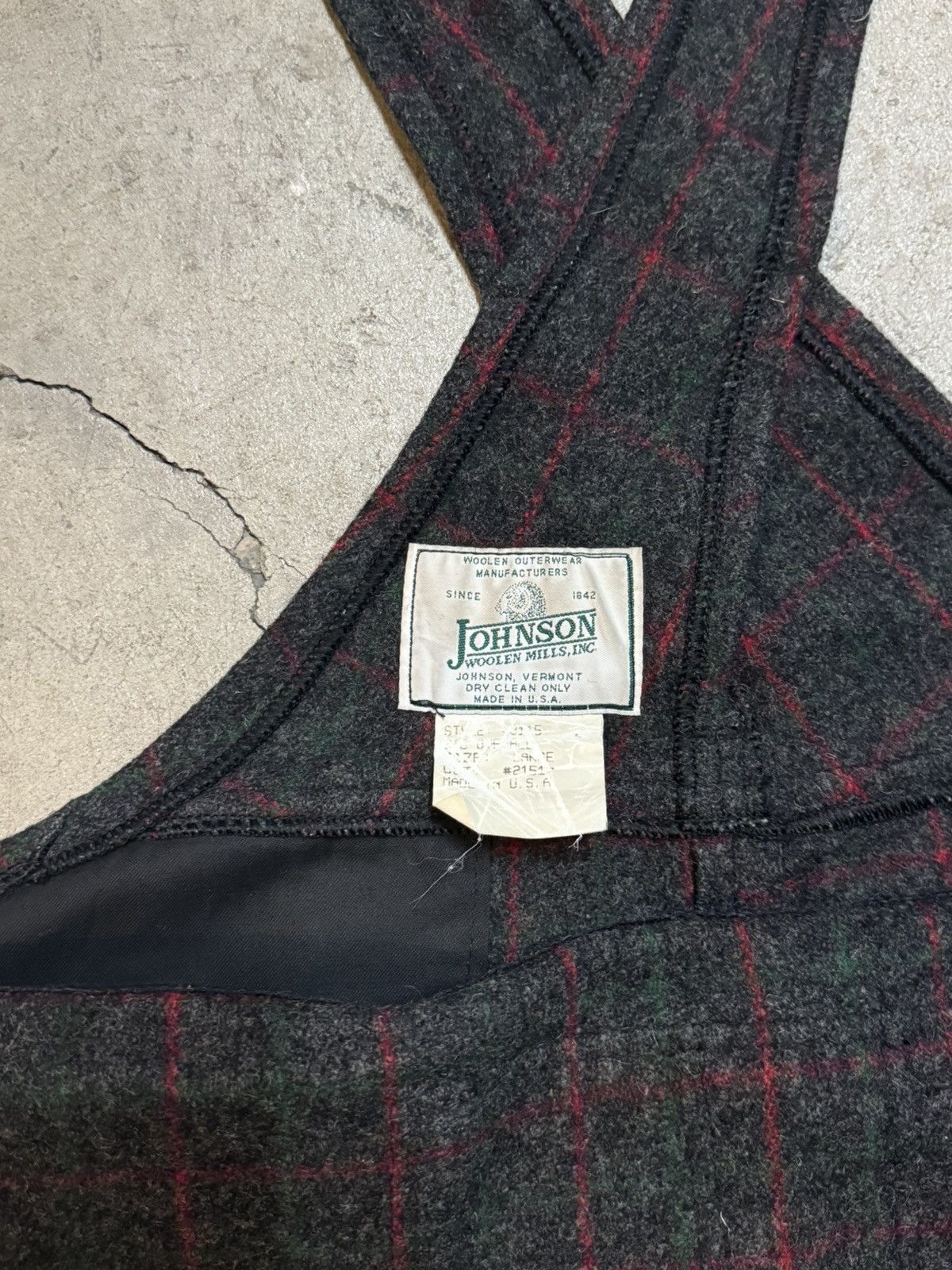 Johnson Woolen Mills × Vintage Vintage Johnson Woolen Mills Overalls Size Large Made in USA Size US 38 / EU 54 - 7 Thumbnail