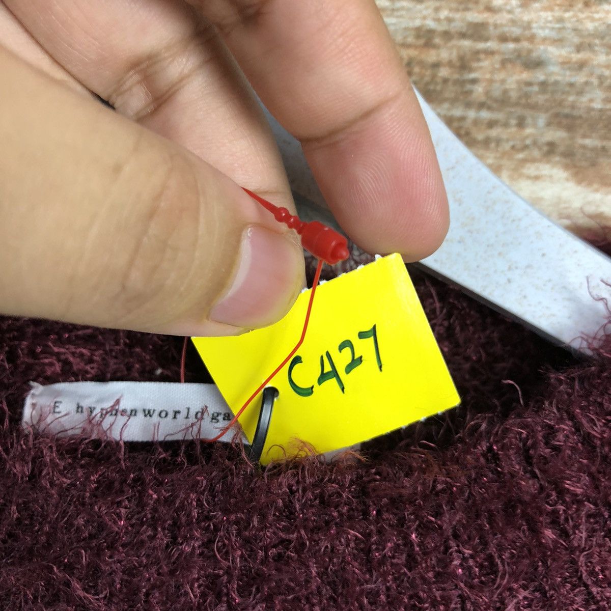 Homespun Knitwear × Japanese Brand DLL Hypen World Gallery Maroon Mohair Knitwear #C427 Size S / US 4 / IT 40 - 9 Thumbnail
