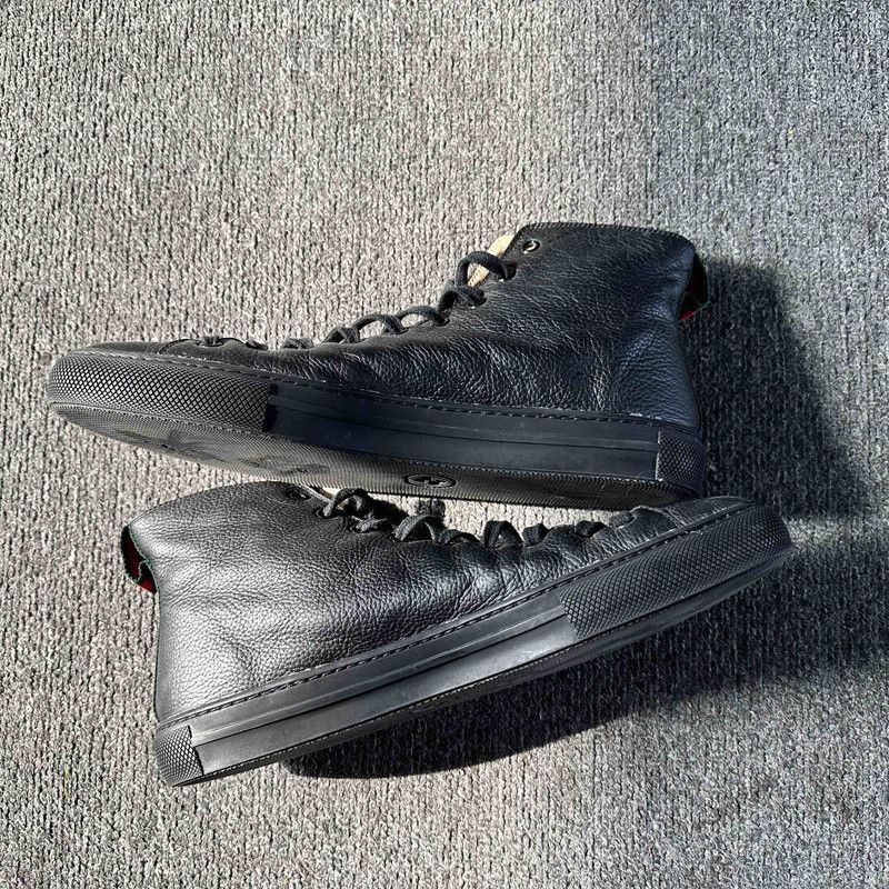 Gucci Gucci Black Tiger Head High-Top Sneakers Size US 8.5 / EU 41-42 - 8 Thumbnail