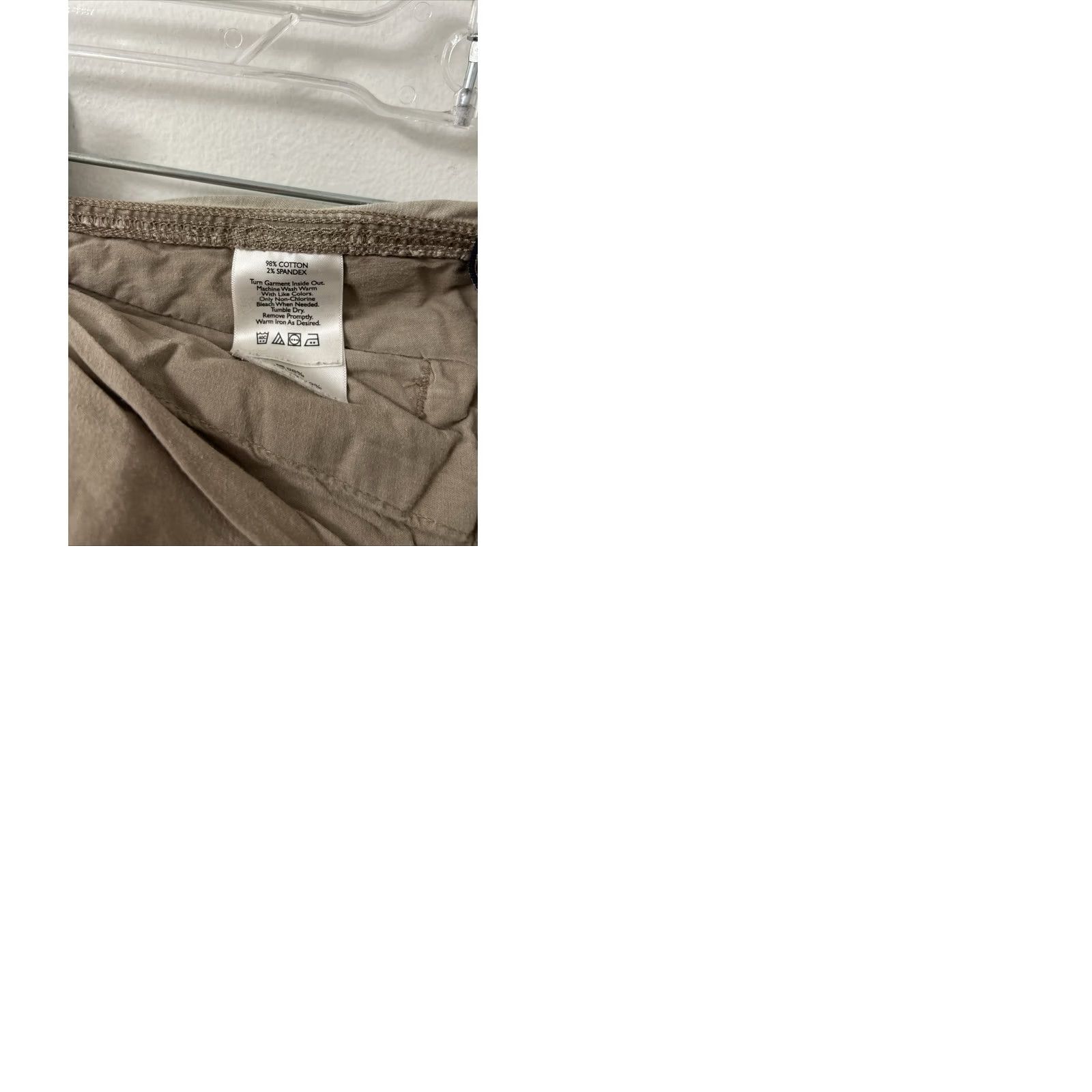 Eddie Bauer Eddie Bauer Cargo Pants Womens 18 Tan Zip Pockets Tapered Ankle Cuff 40x30 Cotton Blend Beige Regular My Pants Mens Women Girls? Size 40" / US 18 - 9 Thumbnail