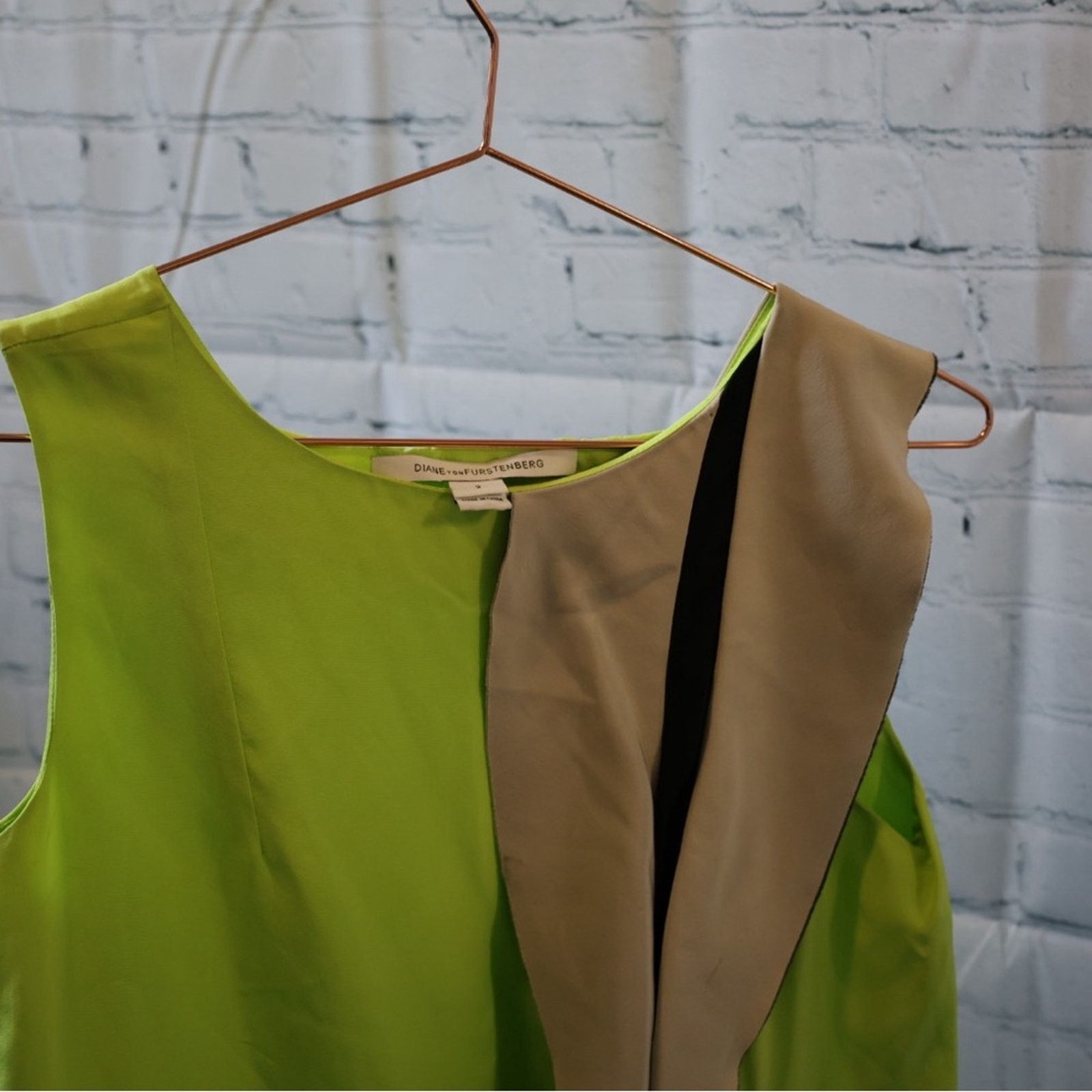 Diane von Furstenberg Diane Von Furstenberg Shizuka DVF Silk Sleeveless Dress Size XS / US 0-2 / IT 36-38 - 3 Thumbnail