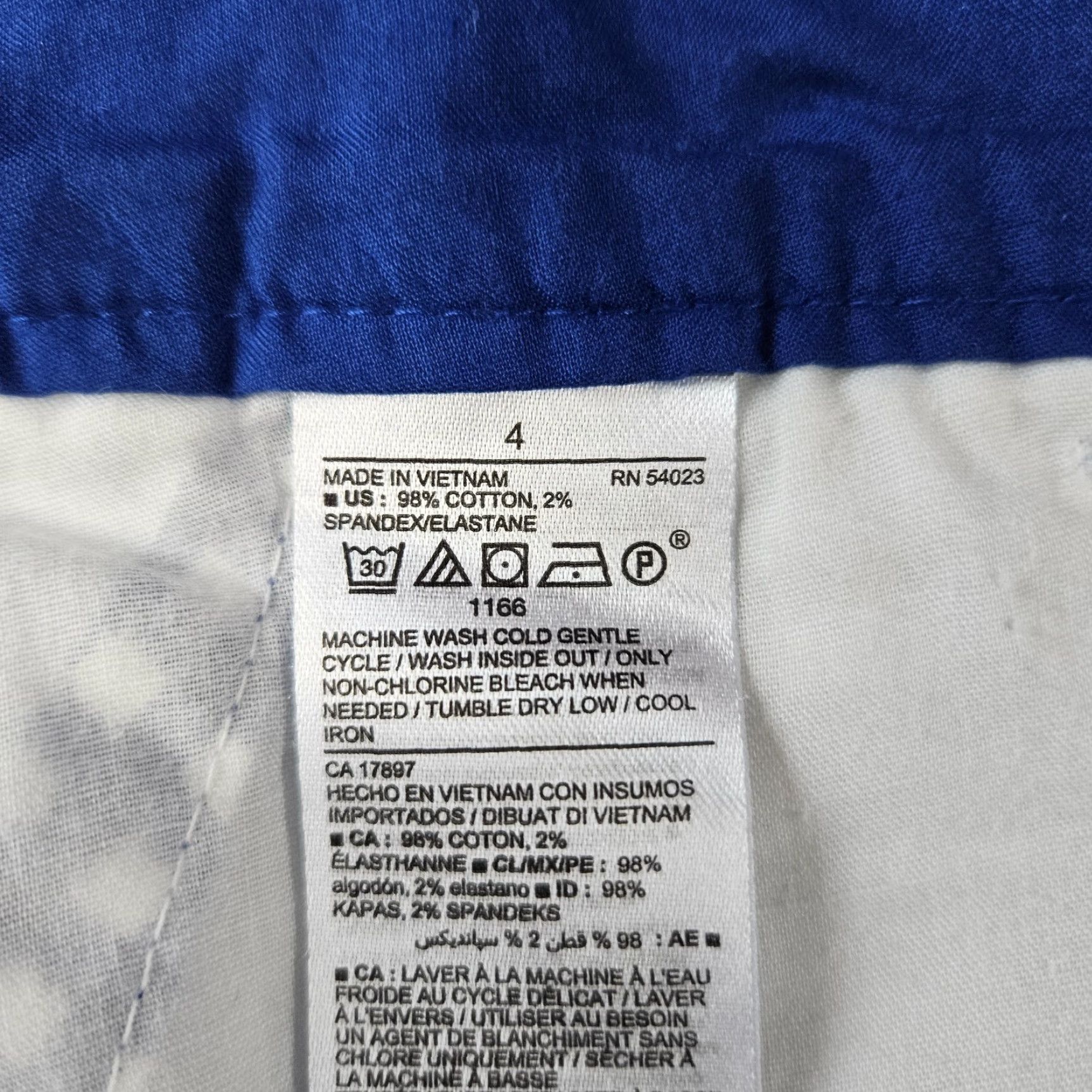Old Navy Old Navy Womens Everyday Short Sz 4 Blue White Gingham Mid Rise Cotton Size 27" / US 4 / IT 40 - 4 Thumbnail