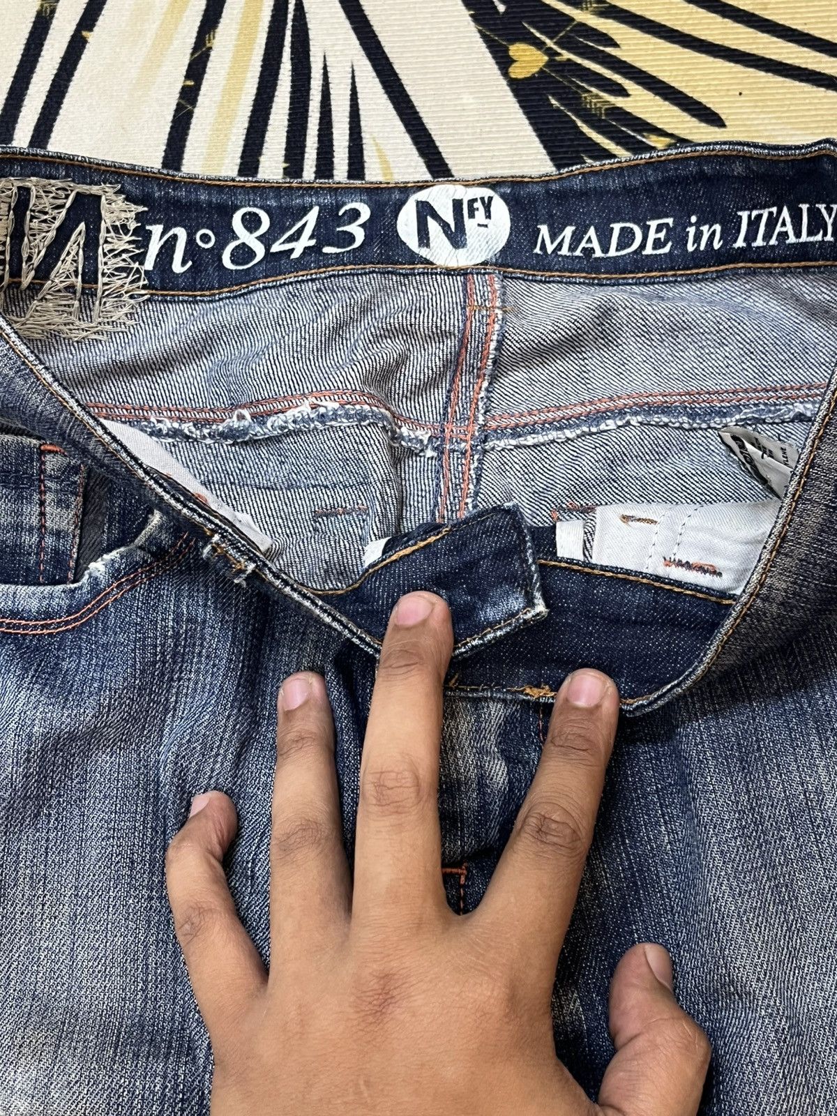 Notify Vintage Notify Baggy Wide Leg Distressed Denim Size US 31 - 10 Thumbnail