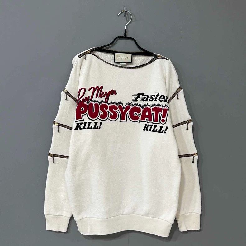 Gucci Cream Colored Hoodie with Zipper Details - dmc Size US XS / EU 42 / 0 - 1 Thumbnail