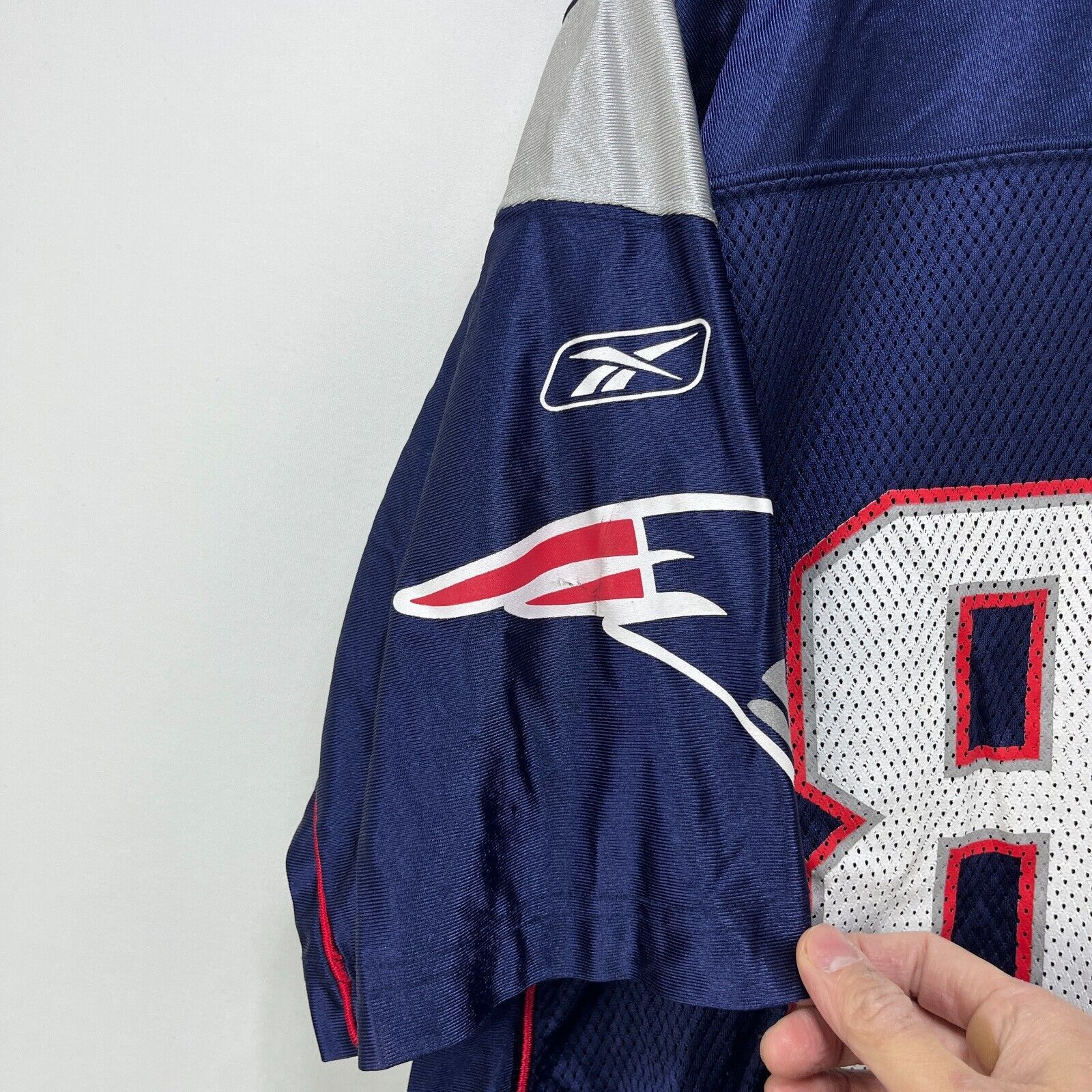 Reebok × Vintage Vintage Y2K New England Patriots NFL Benjamin Watson Reebok Size US XL / EU 56 / 4 - 6 Thumbnail