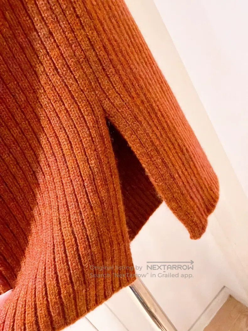 Loro Piana Loro Piana Pumpkin Orange Baby Cashmere Wide Leg Knit Trou Size 24" / US 00 / IT 34 - 6 Thumbnail
