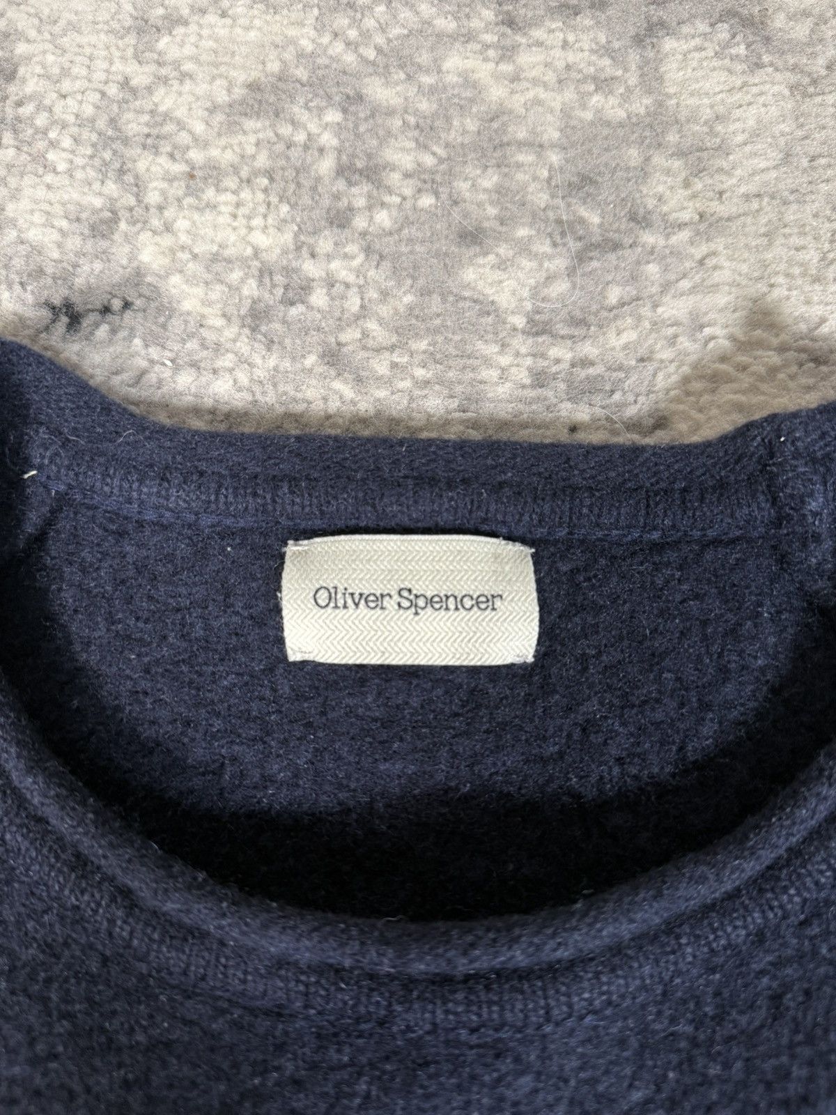 Oliver Spencer Olive Spencer Navy Wool Cropped Sweater Size US M / EU 48-50 / 2 - 5 Thumbnail