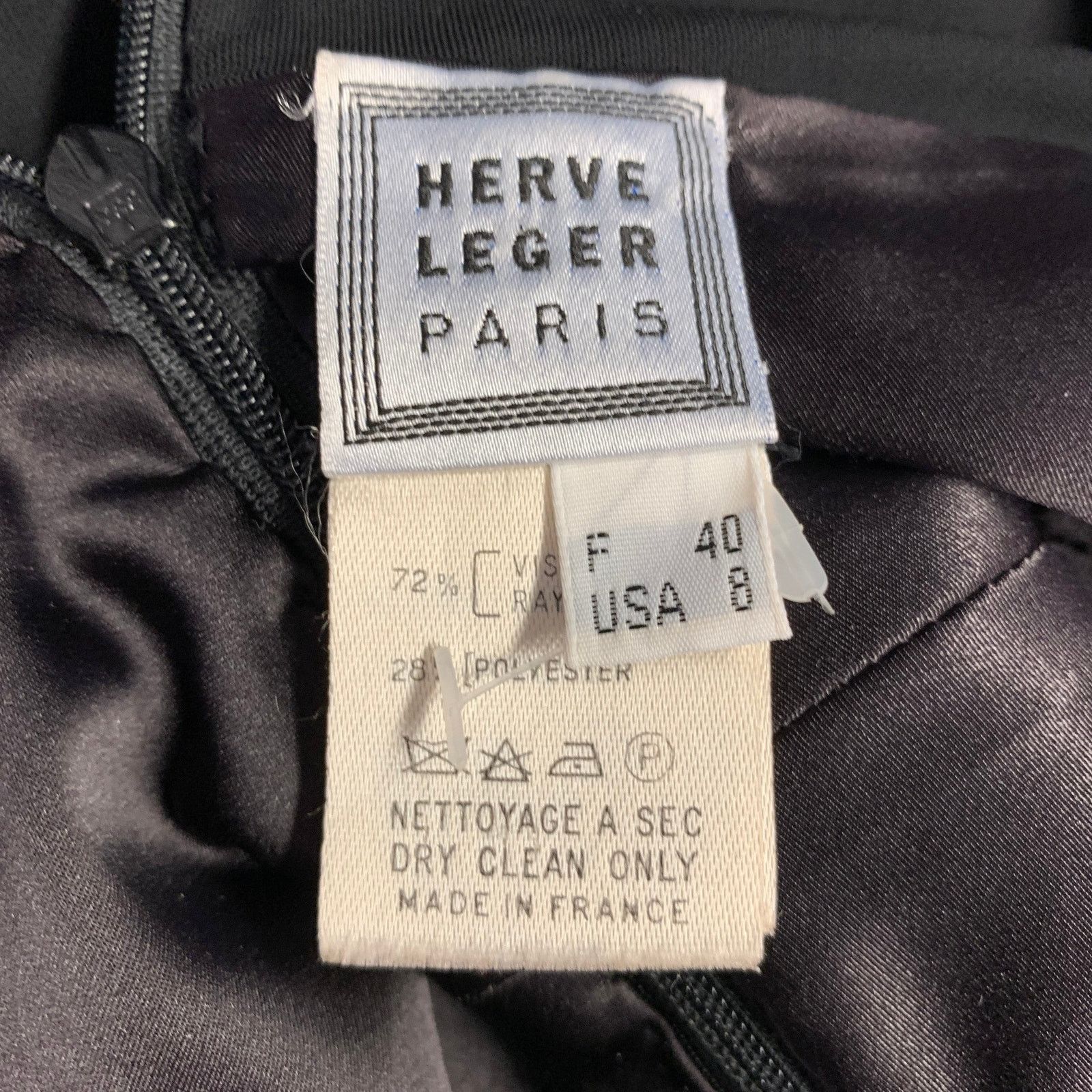 Herve Leger HERVE LEGER PARIS Black Sleeveless Knee Length Cocktail Size M / US 6-8 / IT 42-44 - 4 Thumbnail