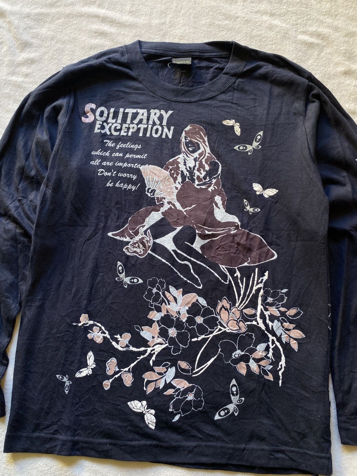 Japanese Brand Japanese Brand Solitary Exception Longsleeve Tshirt Size US M / EU 48-50 / 2 - 2 Thumbnail