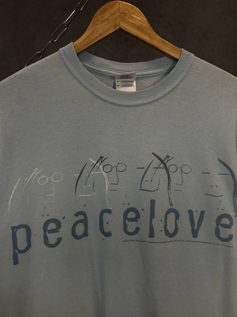 Band Tees × Vintage John Lennon Peacelove 2010 vintage cult art rock band tee Size US M / EU 48-50 / 2 - 3 Thumbnail