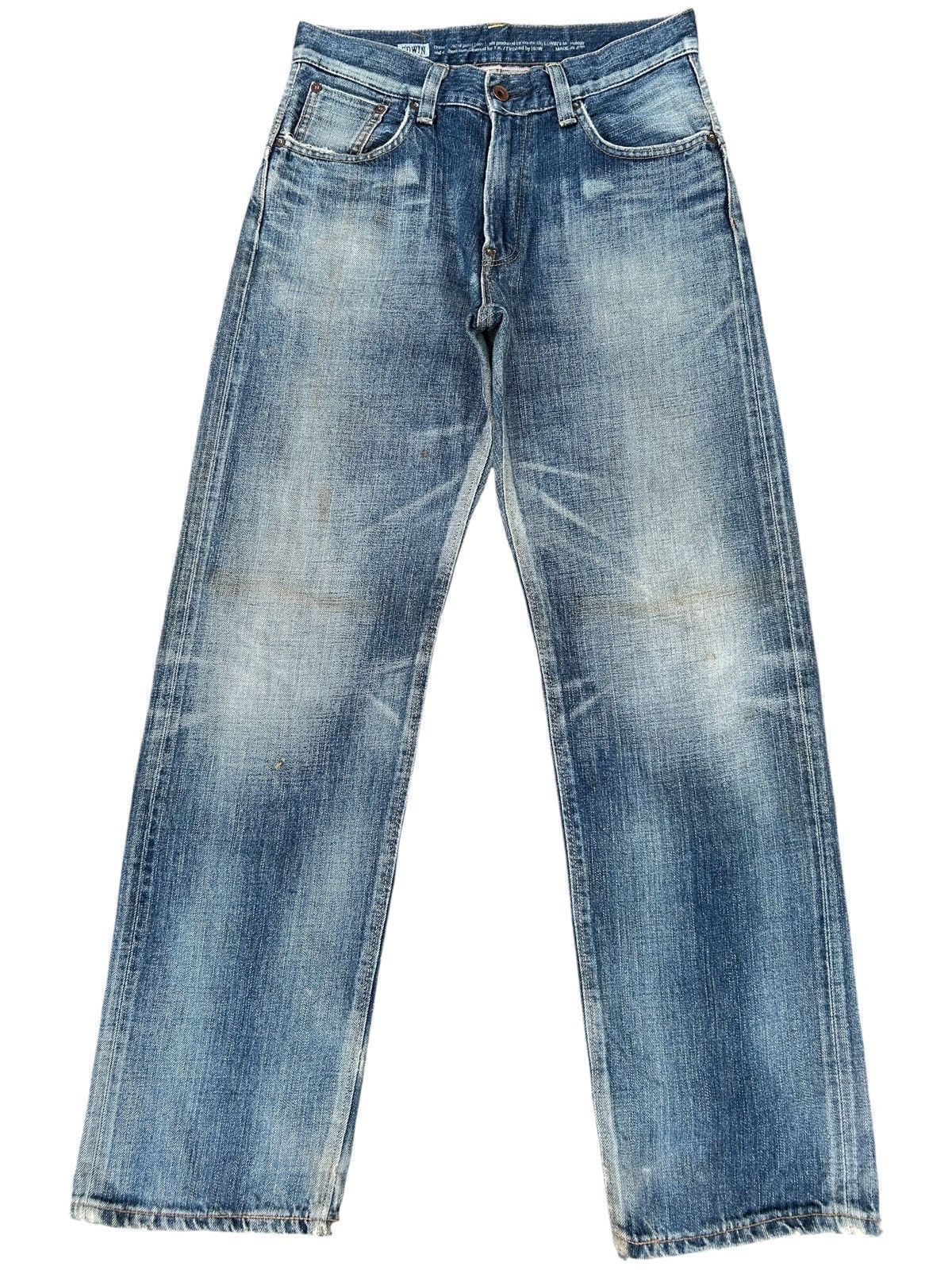 Kapital Vintage Edwin 505 Half Selvedge Distressed Dirty Denim Jeans Size US 30 / EU 46 - 1 Thumbnail