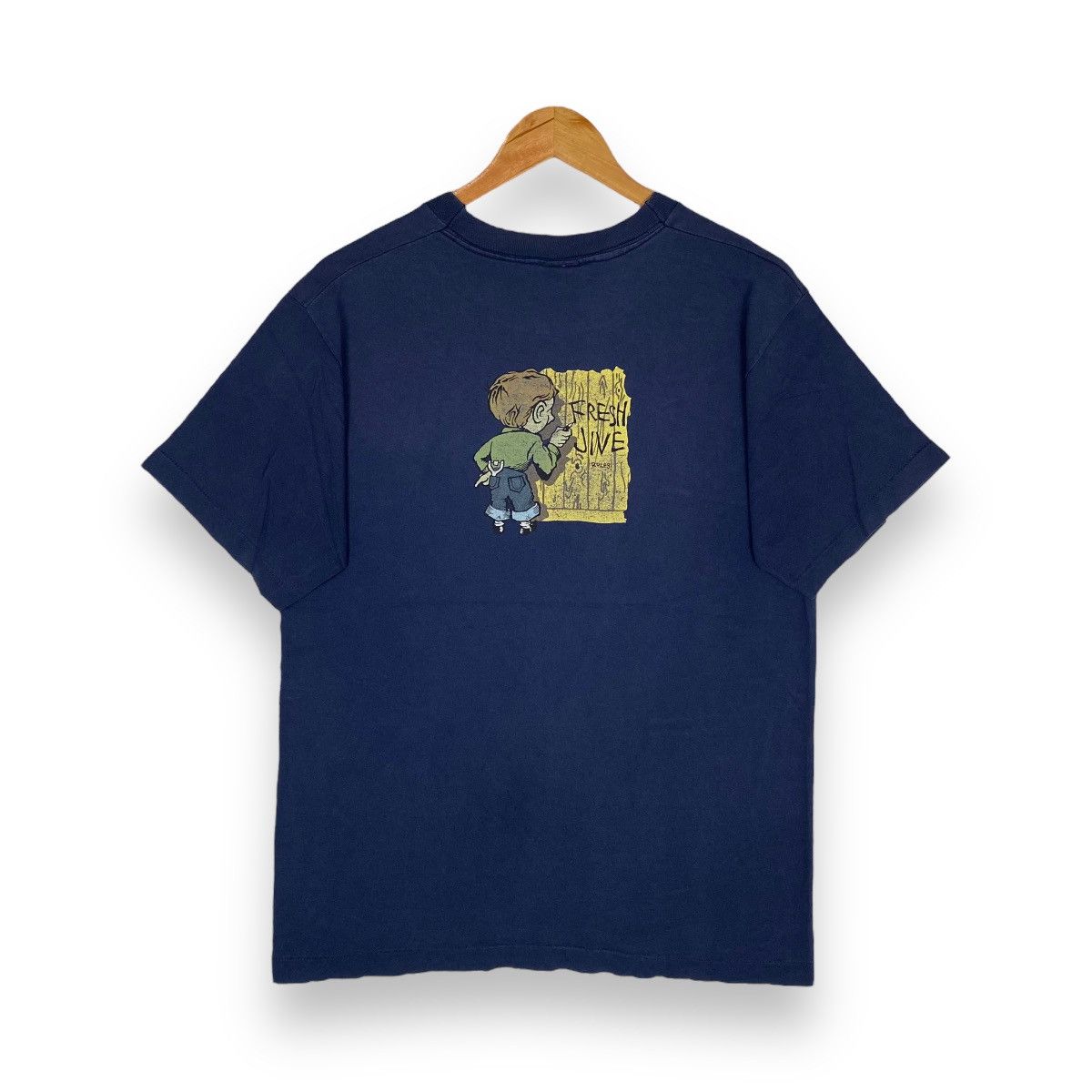 Freshjive Vintage 90's FRESHJIVE Rules Graphic Faded Skate Tee Size US M / EU 48-50 / 2 - 1 Thumbnail
