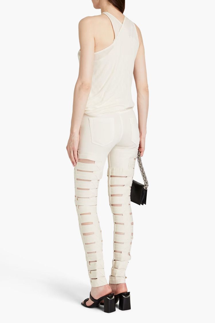 Rick Owens o1y0126 Denim Pant in White Size 27" / US 4 / IT 40 - 3 Thumbnail