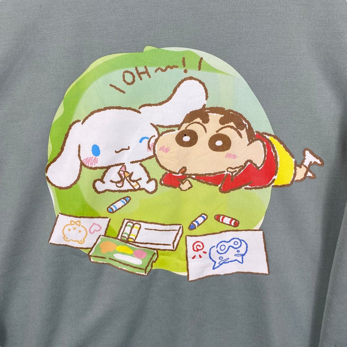 Anime CINNAMOROLL x CRAYON SHINCHAN Sanrio Cartoon Sweatshirt Size US XL / EU 56 / 4 - 2 Thumbnail