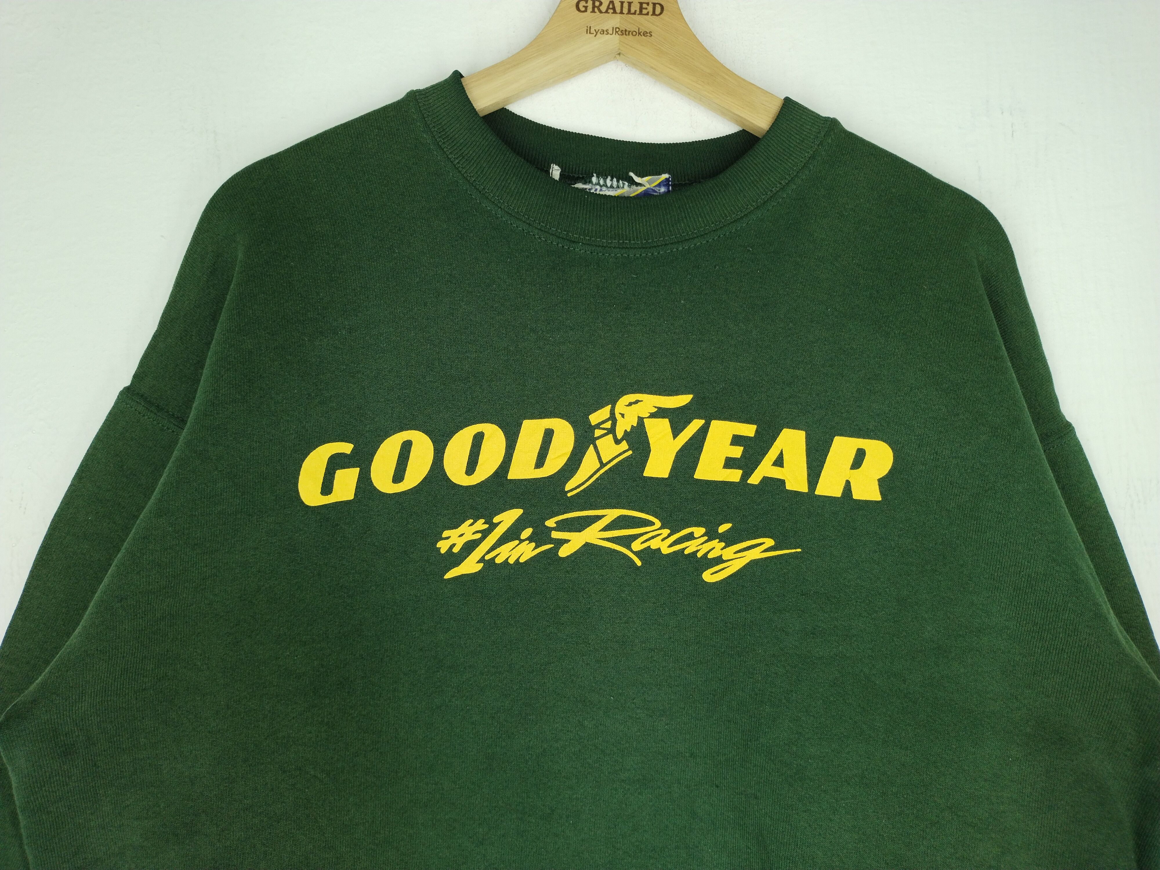 Sports Specialties × Vintage Vintage Good Year 1 in Racing Specialties Green Sweatshirt Size US L / EU 52-54 / 3 - 6 Thumbnail