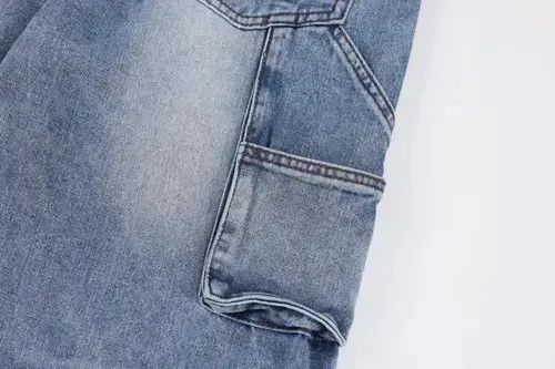 Japanese Brand × Jean Blue Baggy Stacked Ankle Zip Denim Jeans Size US 32 / EU 48 - 3 Thumbnail