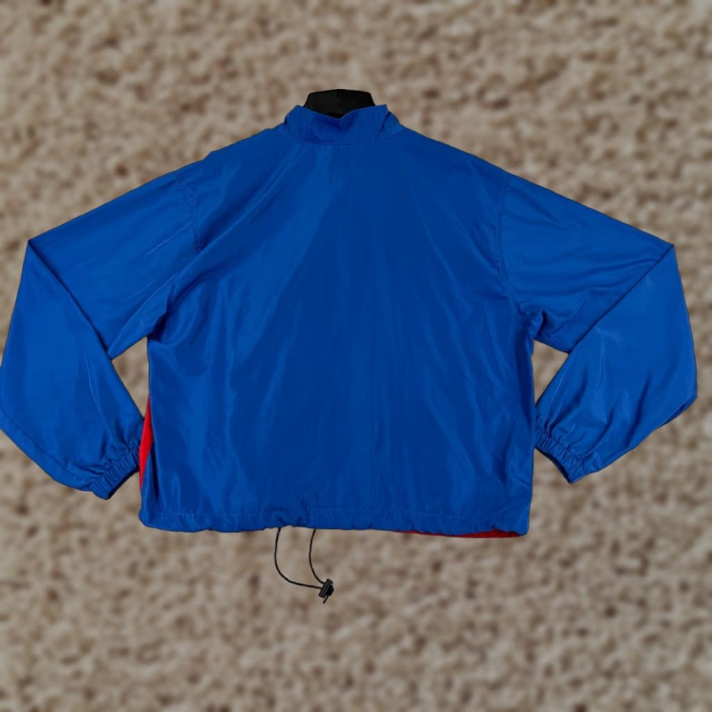 Vintage Stranger Things Jacket Teens 2XL Blue Red Striped Windbreaker Full Zip Pockets Logo 2XL Womens? Size XXL / US 16-18 / IT 52-54 - 1 Thumbnail