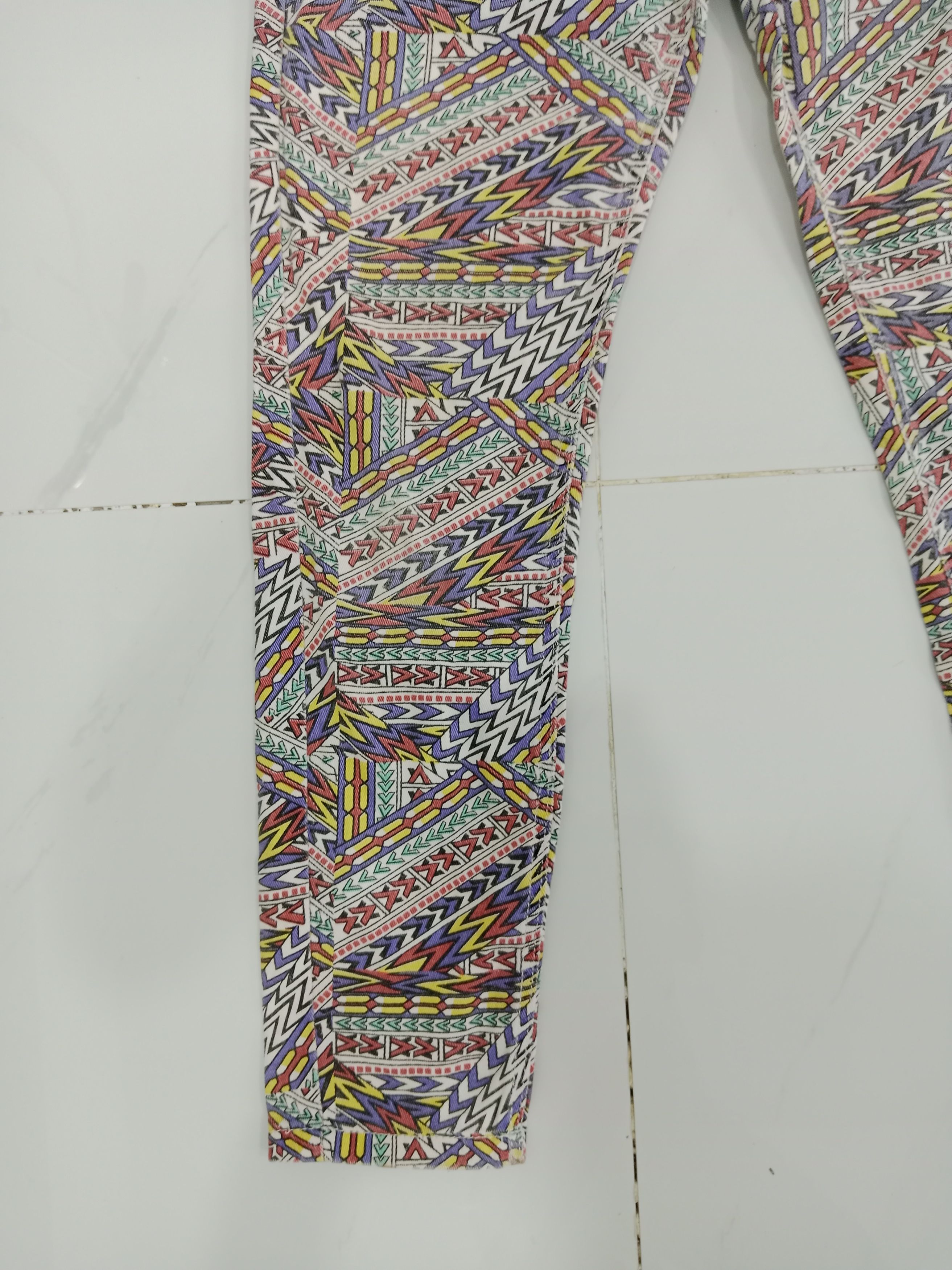 Japanese Brand Rivers Women's Pants Fullprint Design Size 31" - 7 Thumbnail