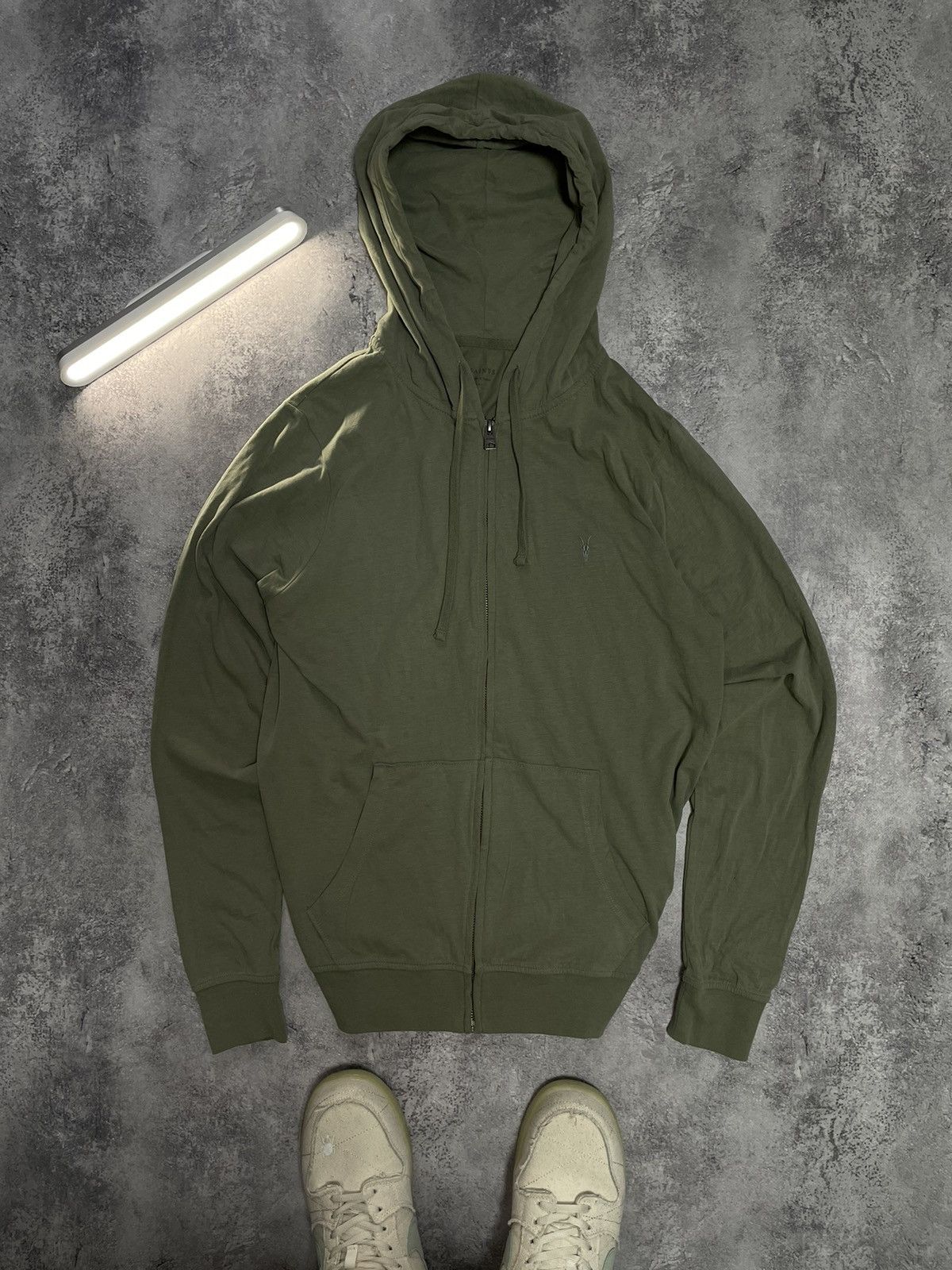 Allsaints ALLSAINTS Light Zip Hoody Rick Owens Style Avantgarde Grunge Size US M / EU 48-50 / 2 - 1 Thumbnail