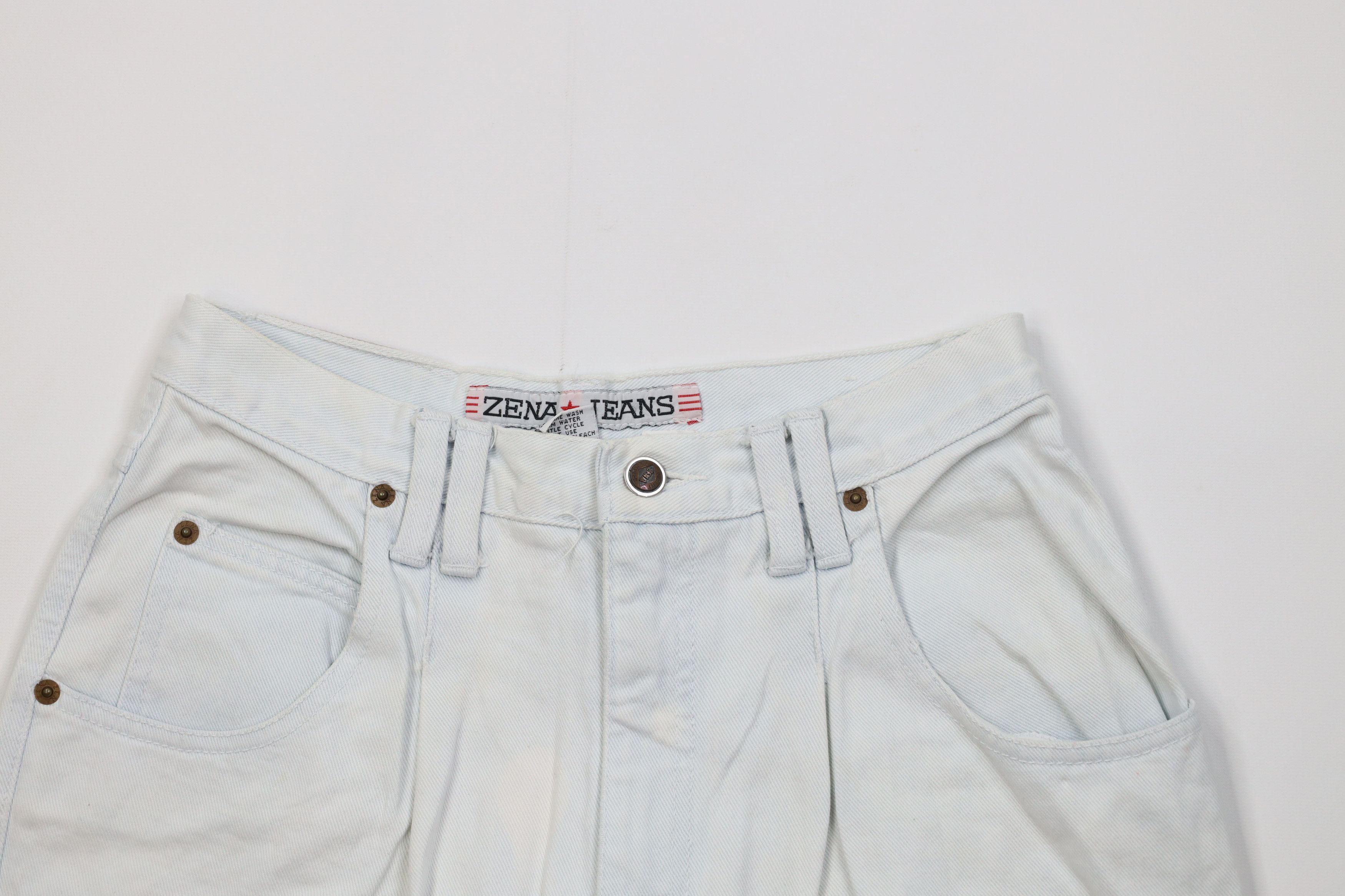 Vintage Vintage 90s Streetwear Baggy Pleated Denim Jean Shorts Blue Size 32" / US 10 / IT 46 - 2 Thumbnail