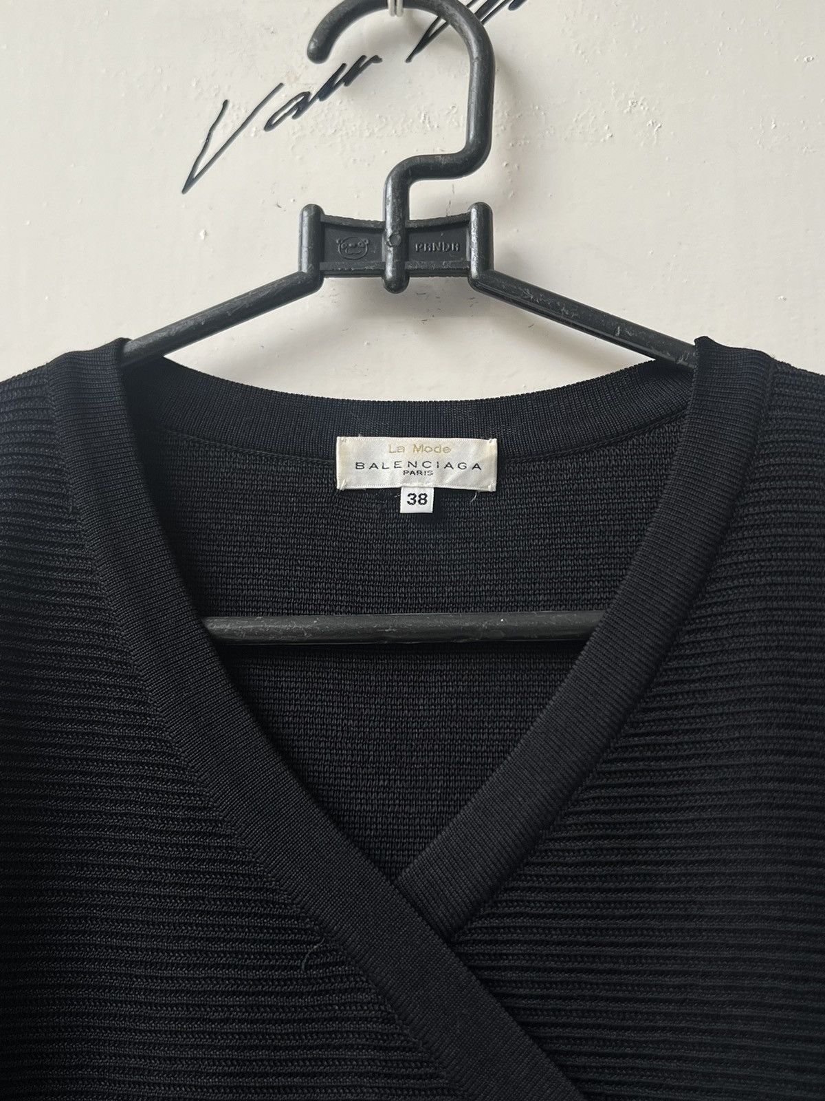 Balenciaga BALENCIAGA Paris Black Knit Dress Size XS / US 0-2 / IT 36-38 - 11 Thumbnail