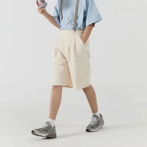 21SS Indigo Union Japan Light Beige Worker Casual Shorts