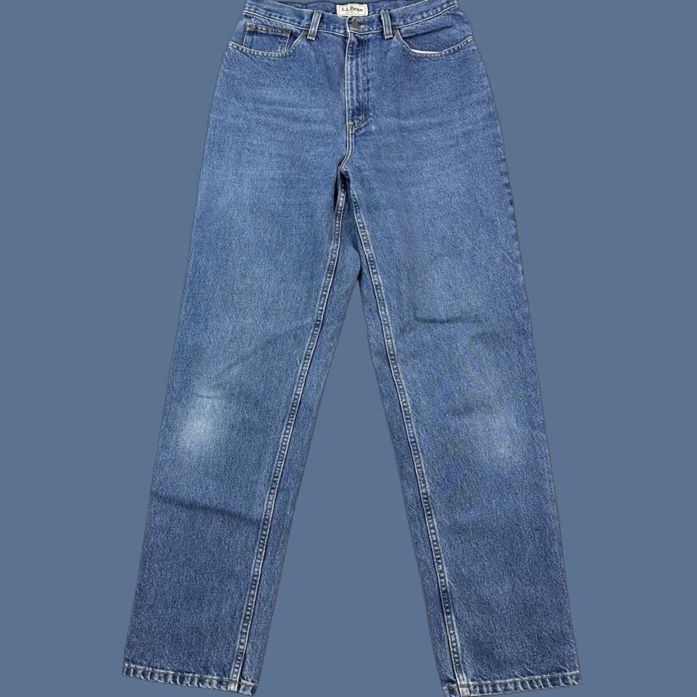 Vintage VINTAGE LL Bean Jeans Women's 12 Tall 30x33 Blue Mom High Rise Natural Fit 90s Y2K Mens Womens Girls Size 34" / US 12 / IT 48 - 1 Thumbnail