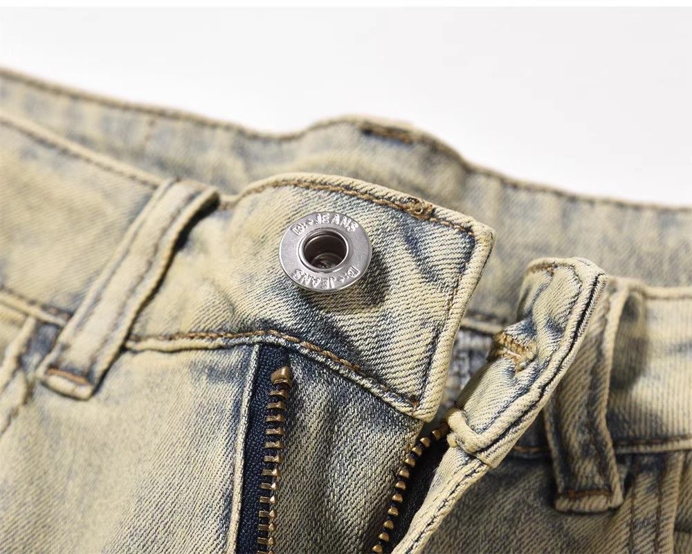 Japanese Brand × Jean American street style men's patchwork straight jeans Size US 32 / EU 48 - 3 Thumbnail