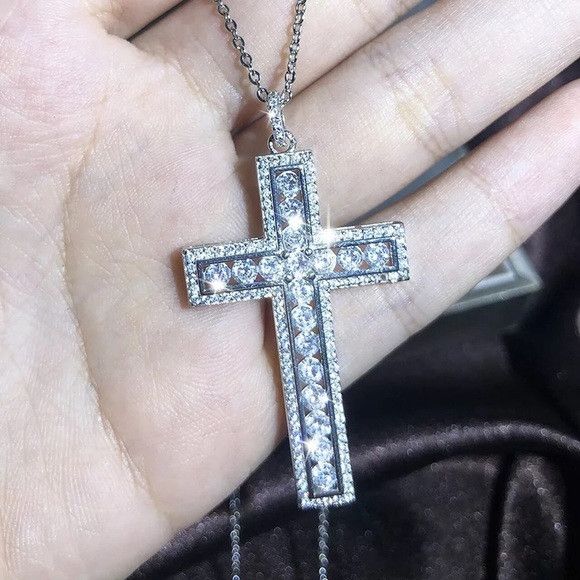 Other Unisex 925 Sterling Silver Plated Luxury Cross (3) Size ONE SIZE - 2 Thumbnail