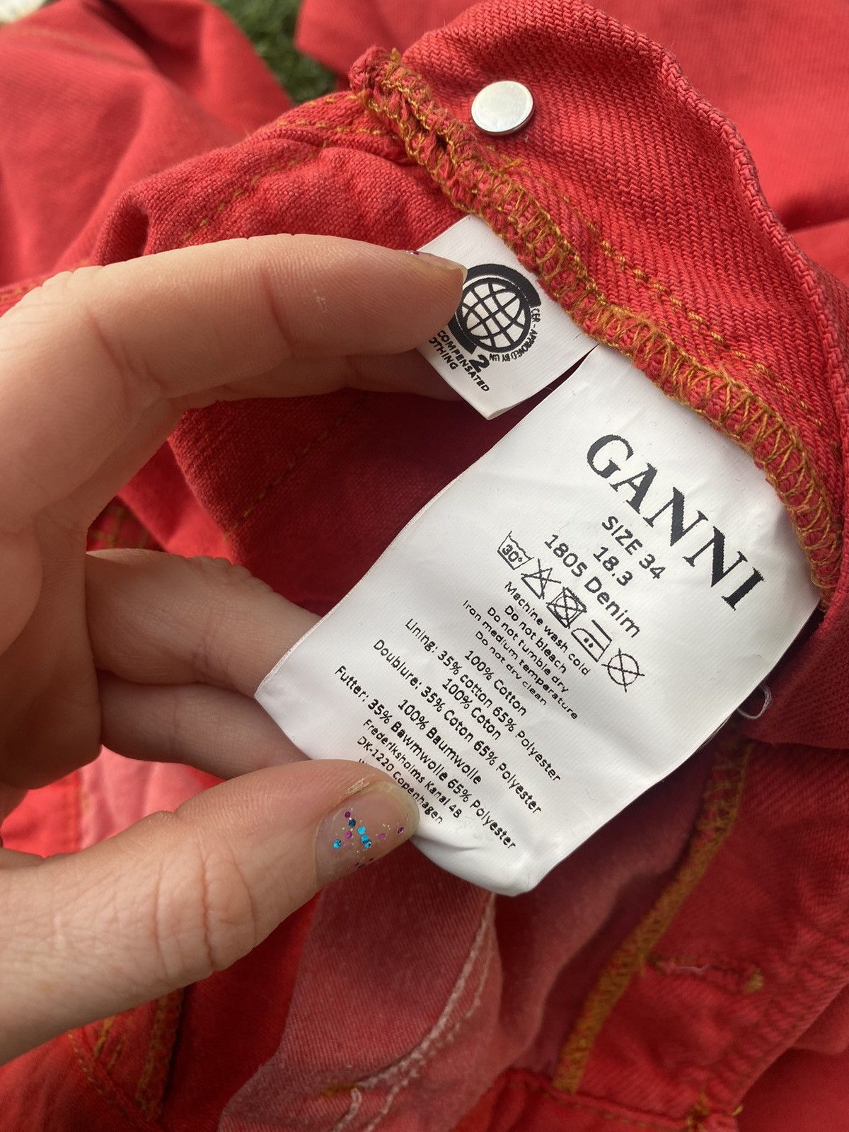 Ganni Ganni Women's Red Dungarees-overalls Size 24" / US 00 / IT 34 - 11 Thumbnail