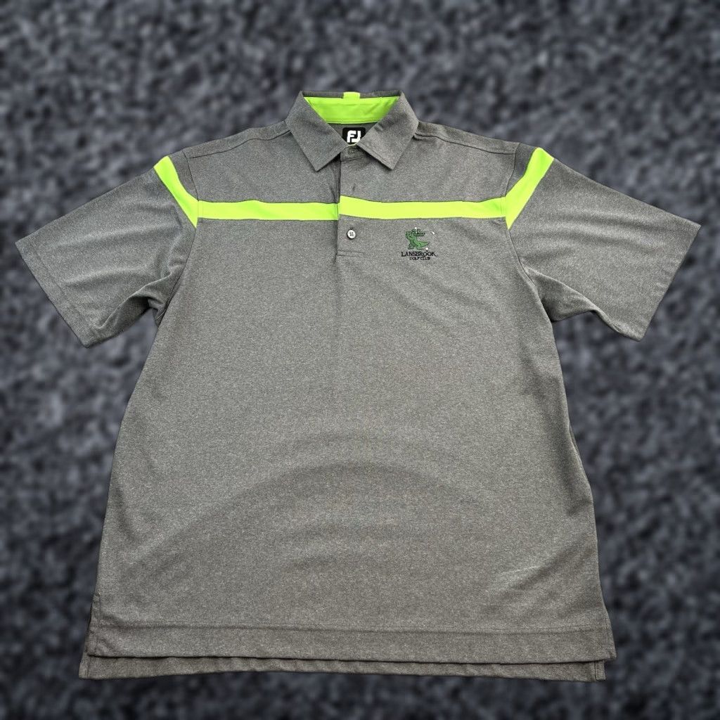 Footjoy FootJoy Polo Mens Large Gray Short Sleeve Lansbrook Golf Club Logo Shirt FJ Size US L / EU 52-54 / 3 - 1 Thumbnail