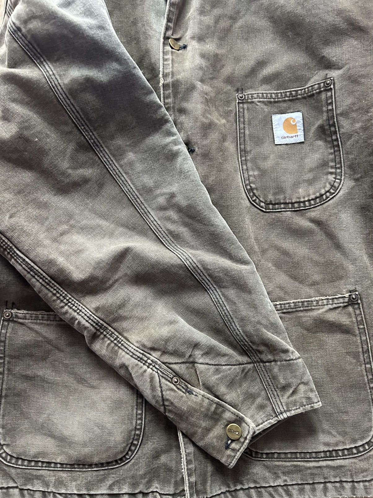 Carhartt Vintage Carhartt Jacket Men 46 C01 BLK Canvas Chore Blanket Size US XXL / EU 58 / 5 - 14 Thumbnail