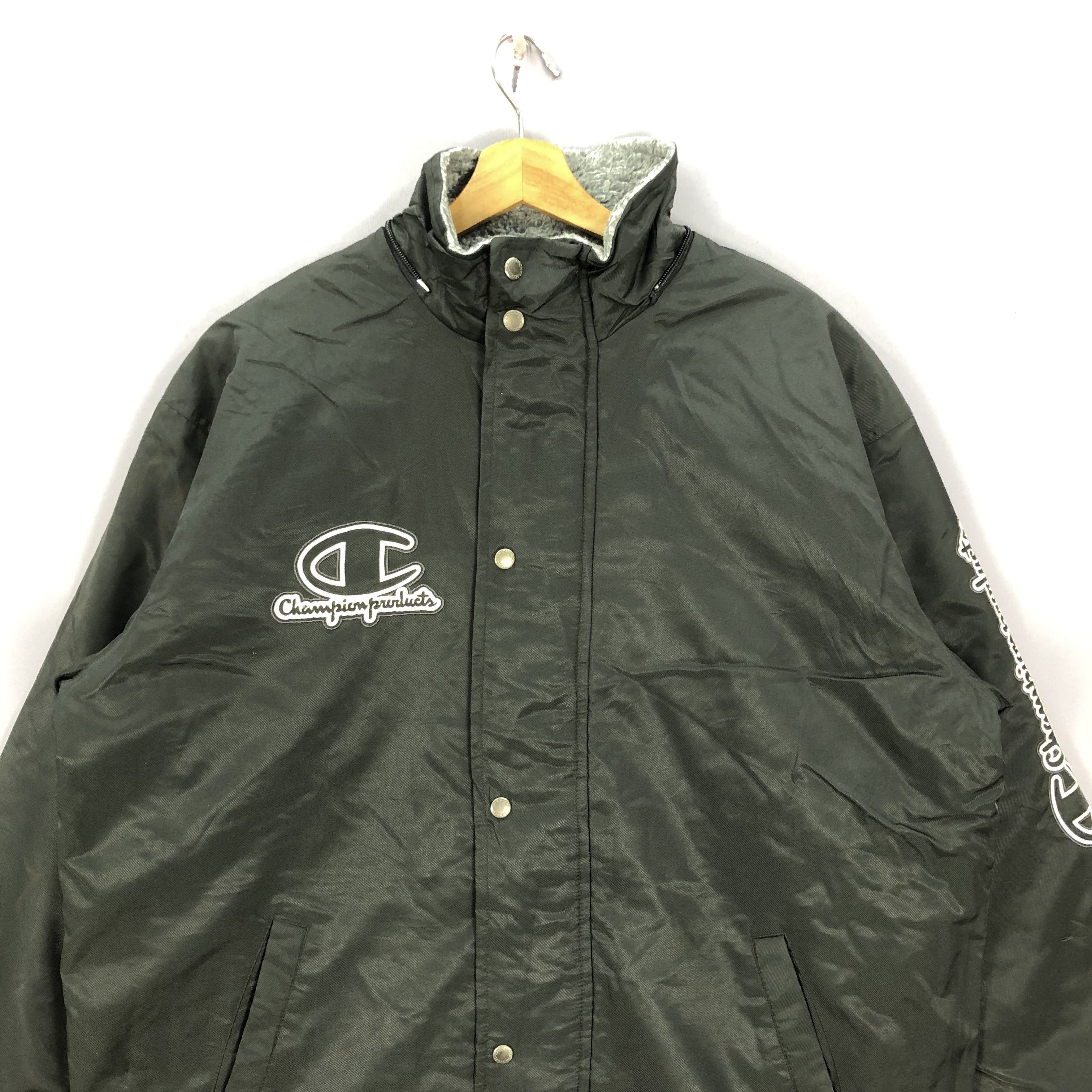Champion × Vintage Vintage 90s Champion Long Coach Fleece Hoodie Jacket Size US M / EU 48-50 / 2 - 4 Thumbnail