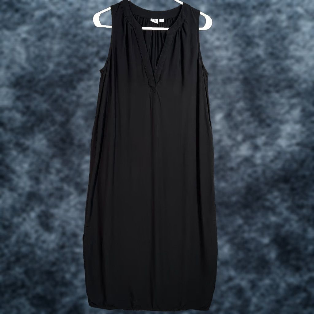 Gap VINTAGE Gap Women's Sleeveless Swing Dress Size Small Adult Black Rayon  Shift 90s