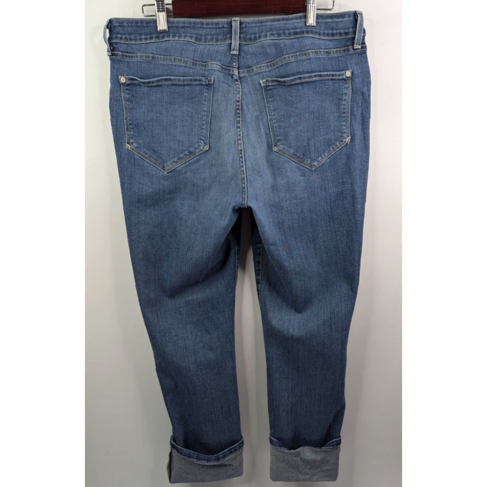 NYDJ NYDJ Not Your Daughters Jeans Women's 14 Capri Cuffed Tapered Lorena Boyfriend Size 36" / US 14 / IT 50 - 3 Thumbnail