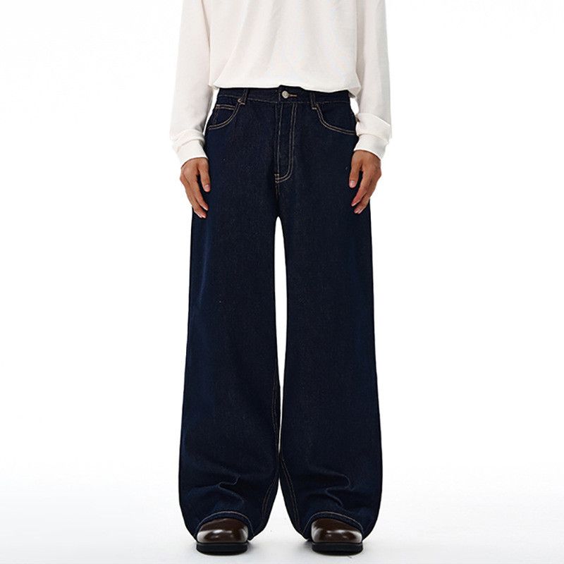 Jean Vintage men's cleanfit loose simple button jeans Size US 32 / EU 48 - 1 Thumbnail