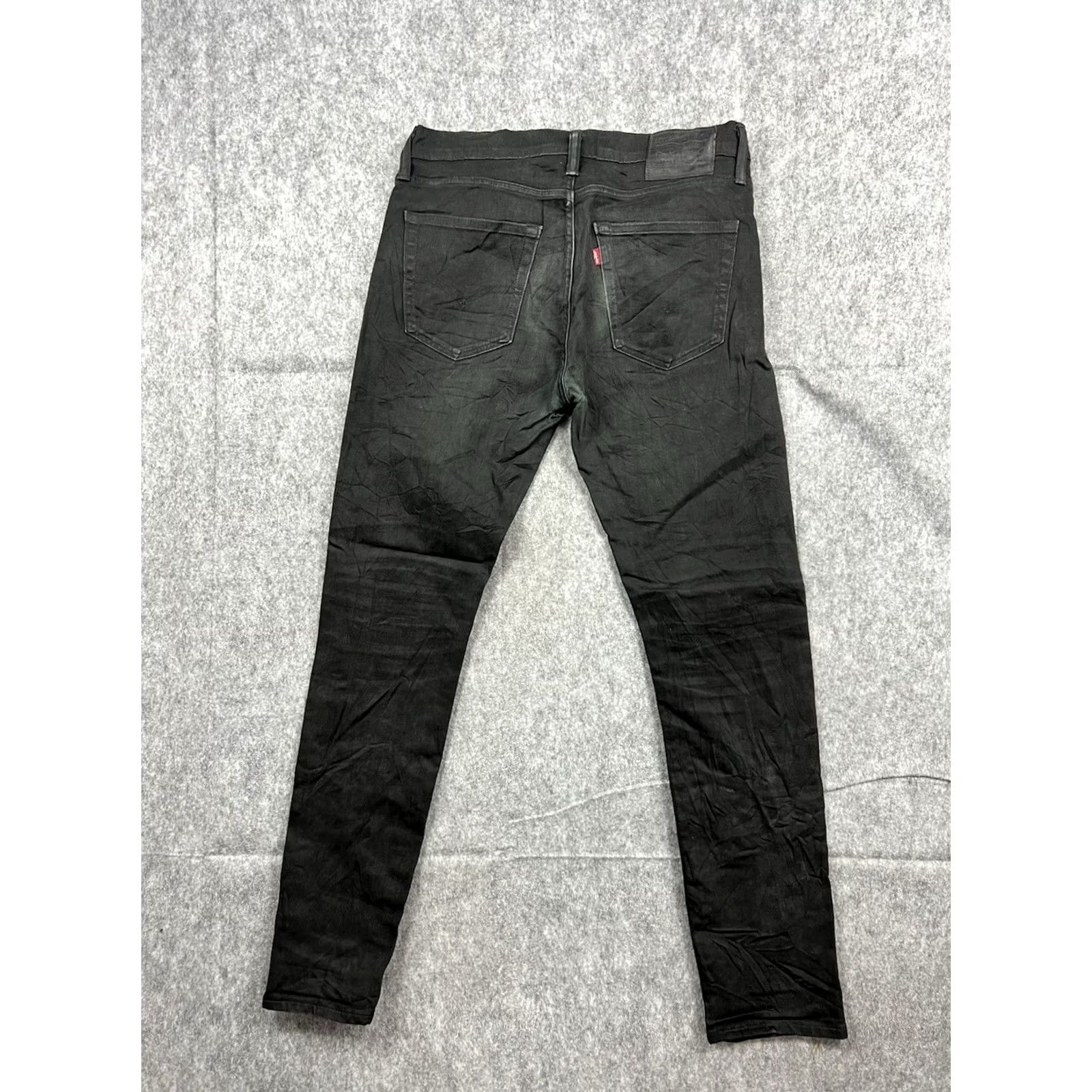 Levi's Levi's 512 Jeans Slim Regular 33x34 Denim Black 90s USA Distressed Mens Size US 33 - 2 Thumbnail