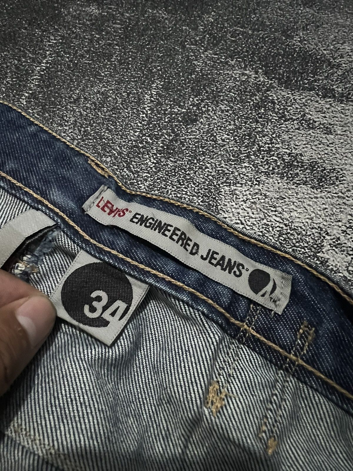 Levi's Vintage Clothing Levis Engineered Belt Buckle Back Jeans Size US 34 / EU 50 - 10 Thumbnail