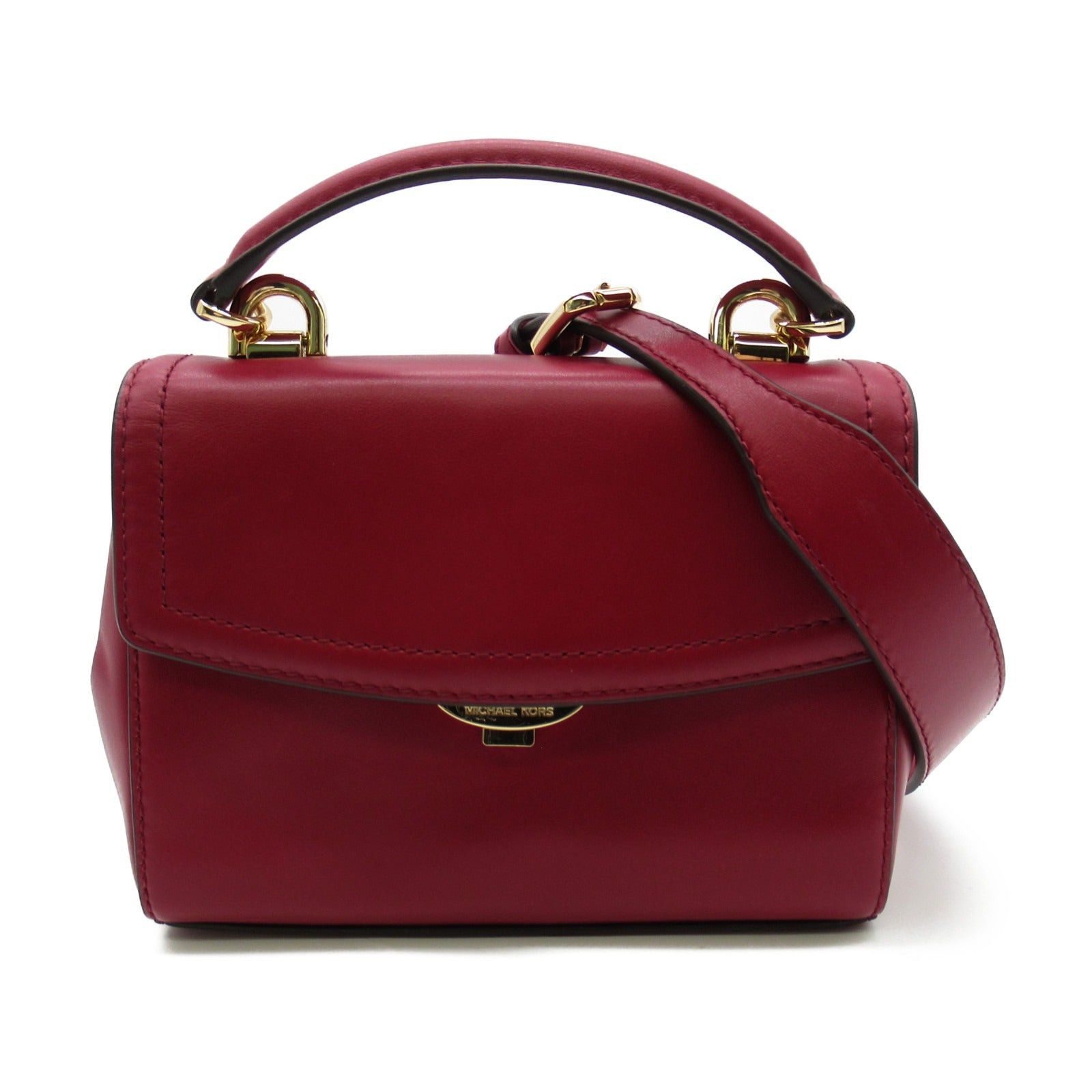 Michael Kors Michael Kors Shoulder Bag Leather Red Maroon Size ONE SIZE - 1 Thumbnail