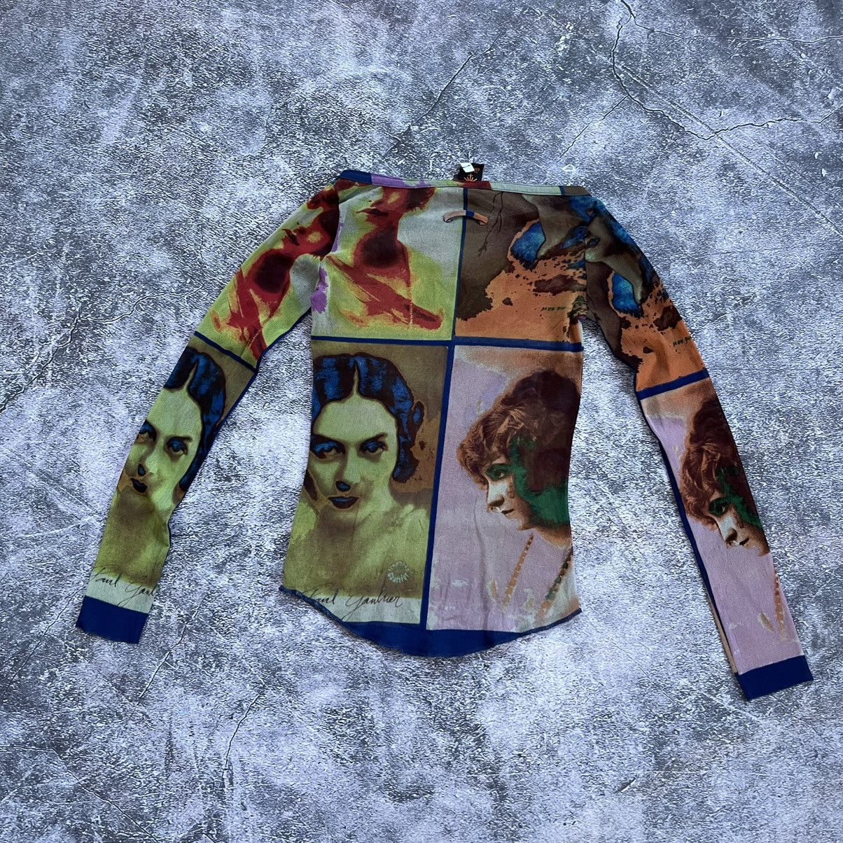 Jean Paul Gaultier Jean Paul Gaultier Soleil Pop Art Portrait Mesh Top 2002s Size S / US 4 / IT 40 - 5 Thumbnail