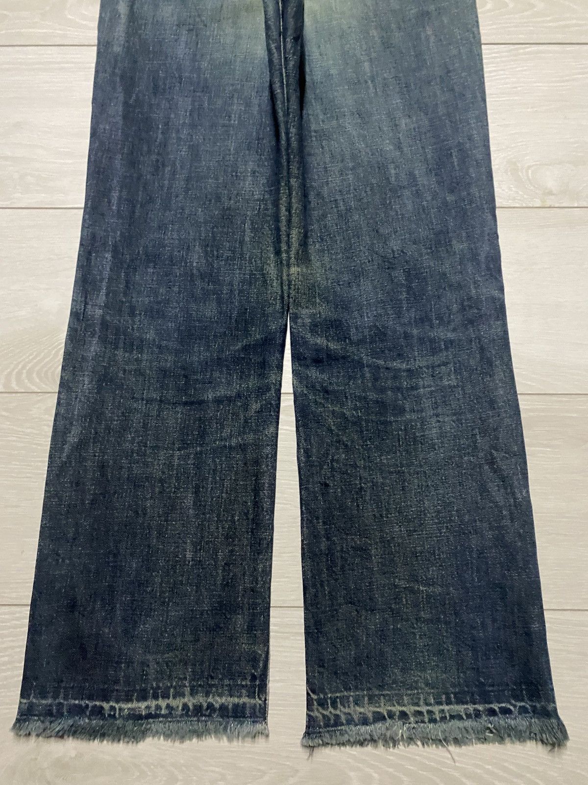 Japanese Brand Vintage Japanese Brand Mud Wash Frayer Baggy Jeans Size US 26 / EU 42 - 6 Thumbnail