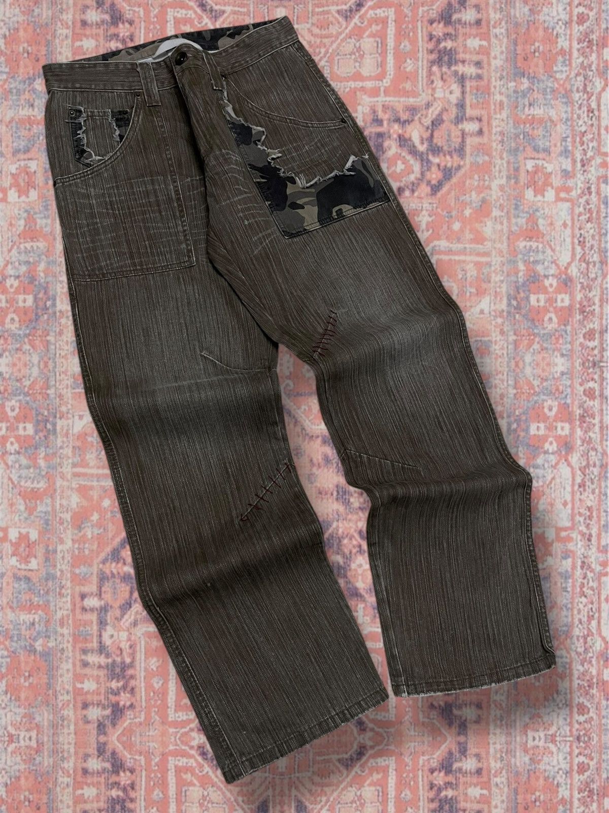 Beauty Beast Vintage Rare Japan Designer Gumu International Combat Denim Size US 30 / EU 46 - 2 Thumbnail
