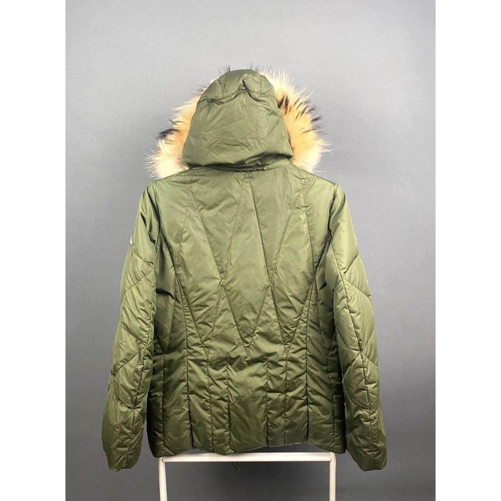Vintage Authier Womens Quilted Jacket Long Sleeve Zip Hooded Green 8 Ski Coat All Seasons Casual Formal Womens Size M / US 6-8 / IT 42-44 - 2 Thumbnail