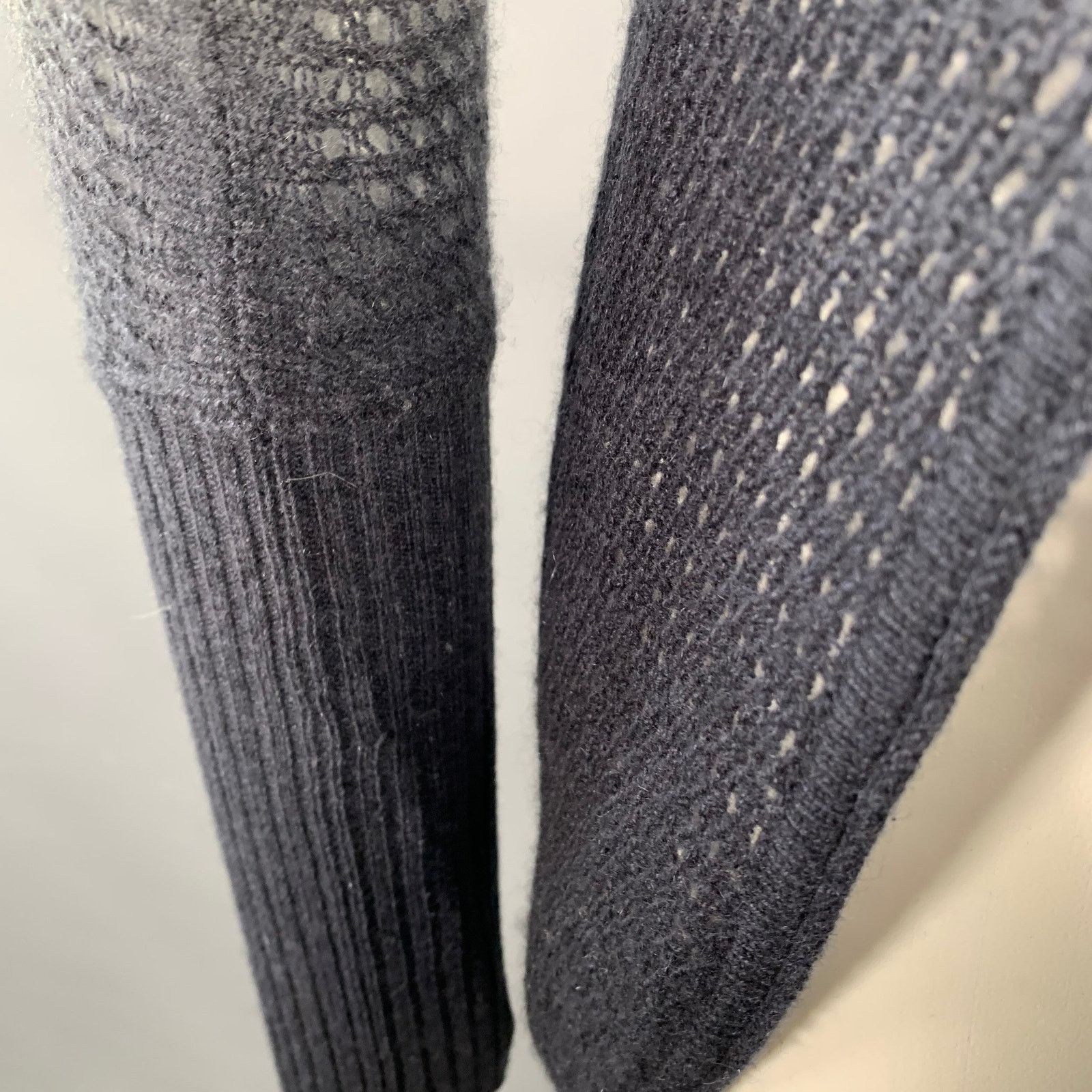 Other KOKUN Size XS Grey Navy Cashmere Ombre Open Knit Pullover Size XS / US 0-2 / IT 36-38 - 5 Thumbnail