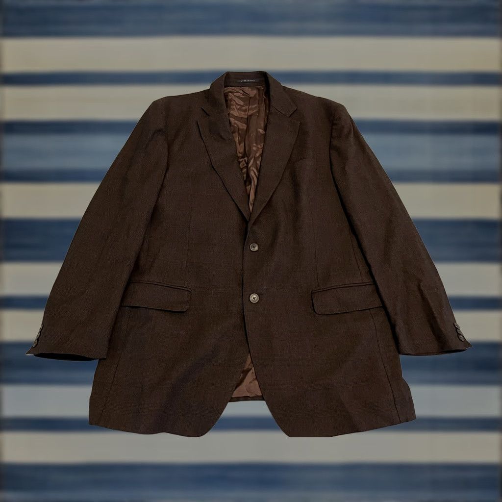 Luigi Bianchi Luigi Bianchi Mantova Mark Shale Brown Wool Jacket Blazer Sport Coat Mens 44L Size 44R - 1 Thumbnail