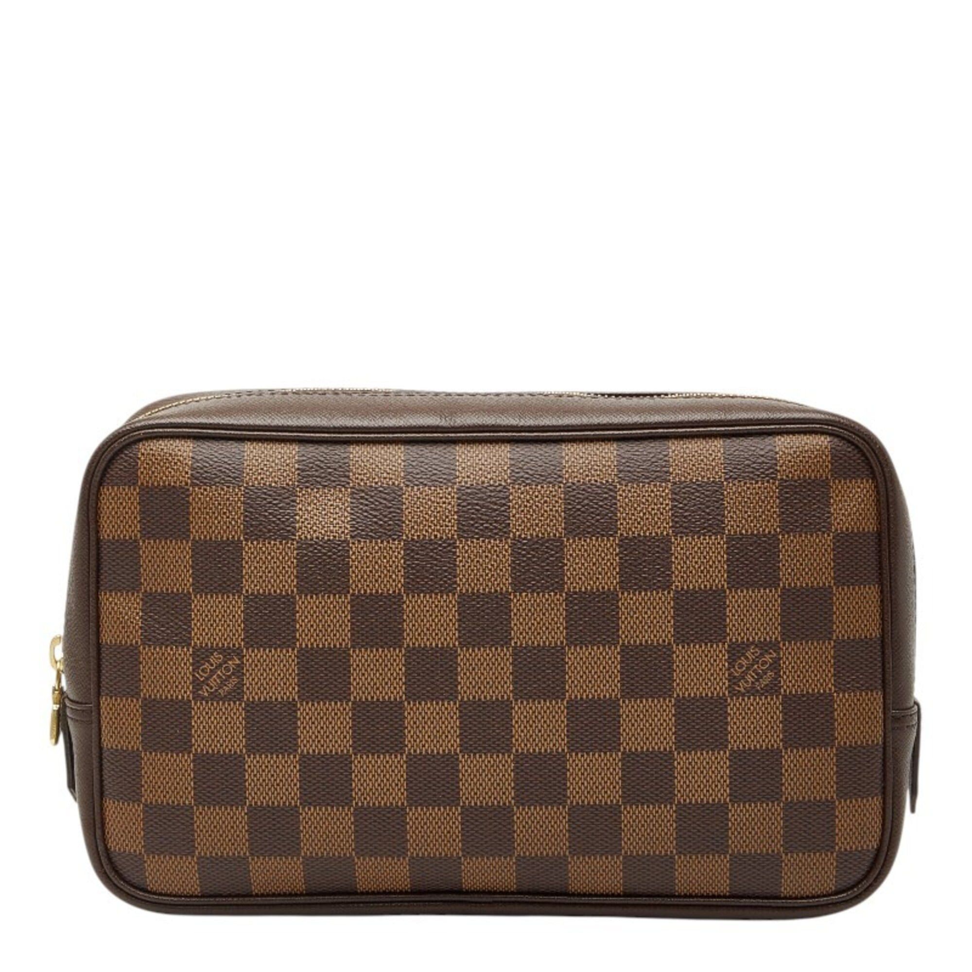 Louis Vuitton Louis Vuitton Damier Trousse Toilette 25 Cosmetic Pouch, Brown, N47623, Women's, LOUIS VUITTON Size ONE SIZE - 1 Thumbnail