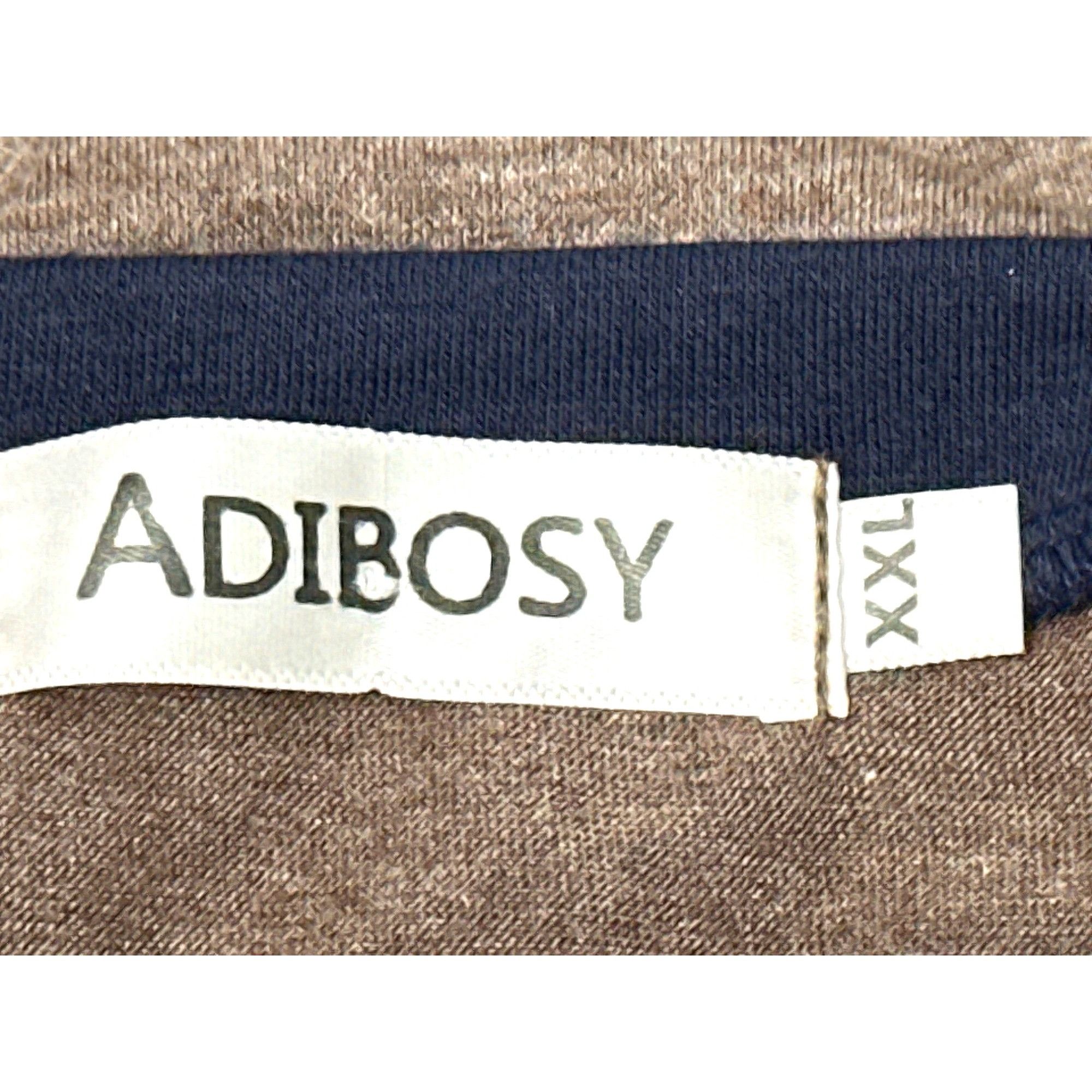 Other Adibosy Brown Navy Raglan Dressy Tunic Tee Shirt Dress Strip Size XXL / US 16-18 / IT 52-54 - 8 Thumbnail