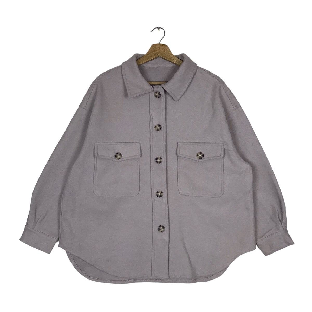 GRL Japan Double Pocket Oversize Outerwear Button Down Wool