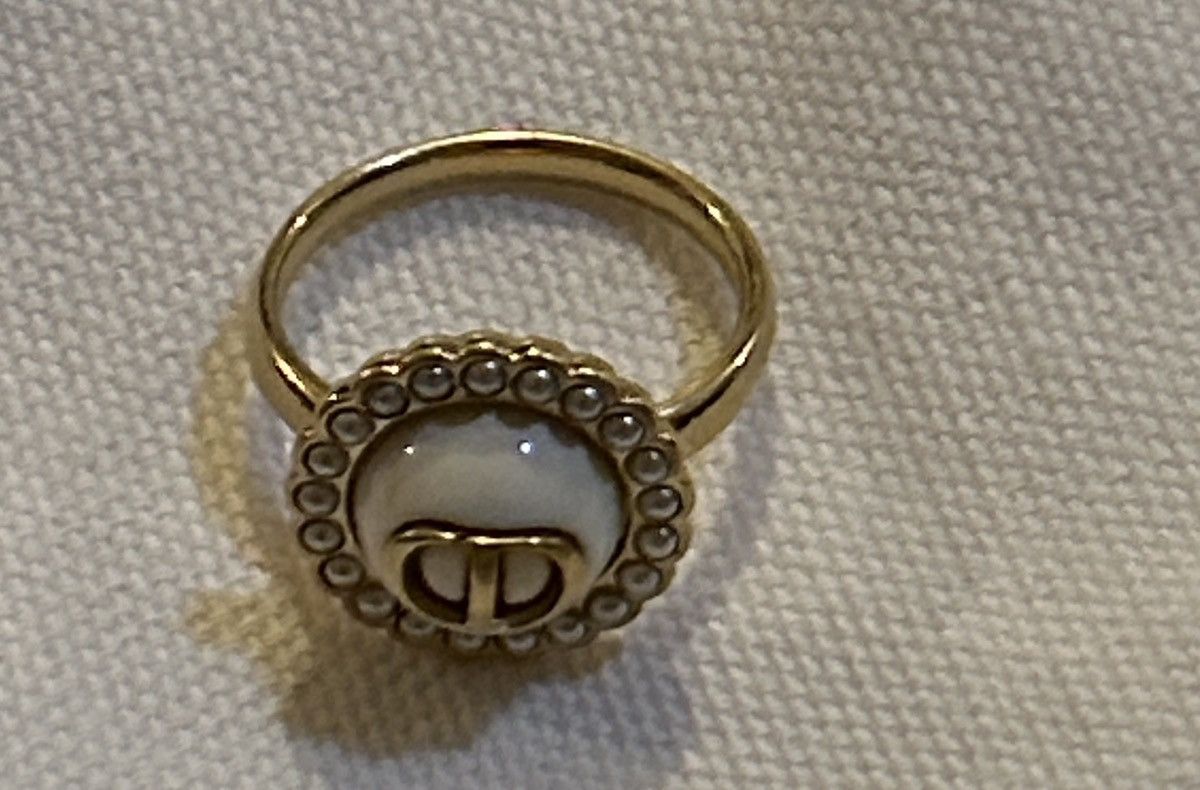 Dior Dior PETIT CD BAROQUE RING Gold-Finish Metal Size ONE SIZE - 4 Thumbnail