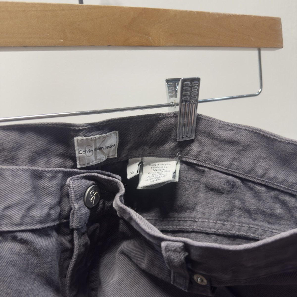 Vintage 90s Calvin Klein Baggy Relaxed Jeans ERD Grunge Chrome Size US 38 / EU 54 - 7 Thumbnail
